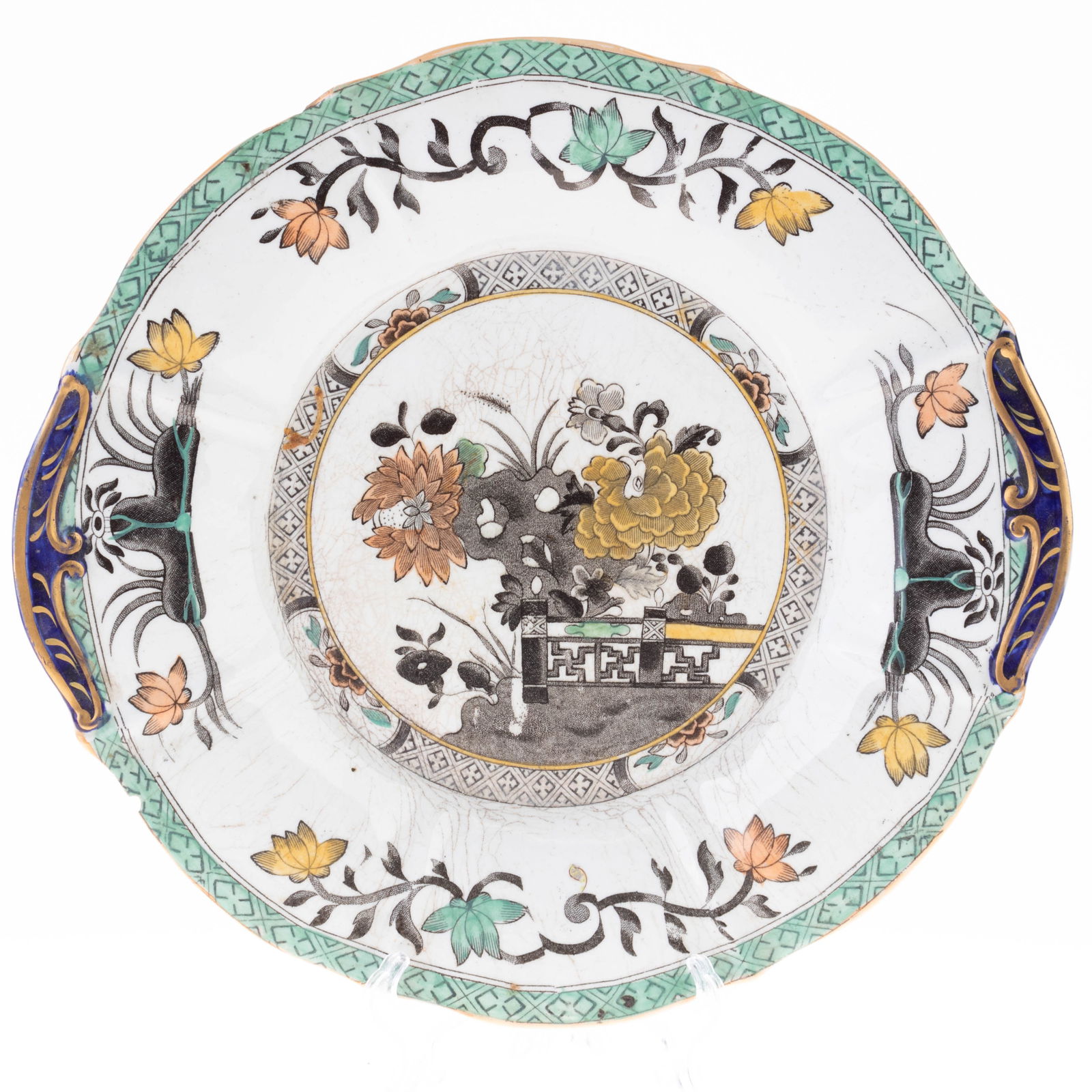 ANTIQUE MASON'S IRONSTONE CERAMIC POTTERY CHINESE PATTERN PLATE (1 of 3)