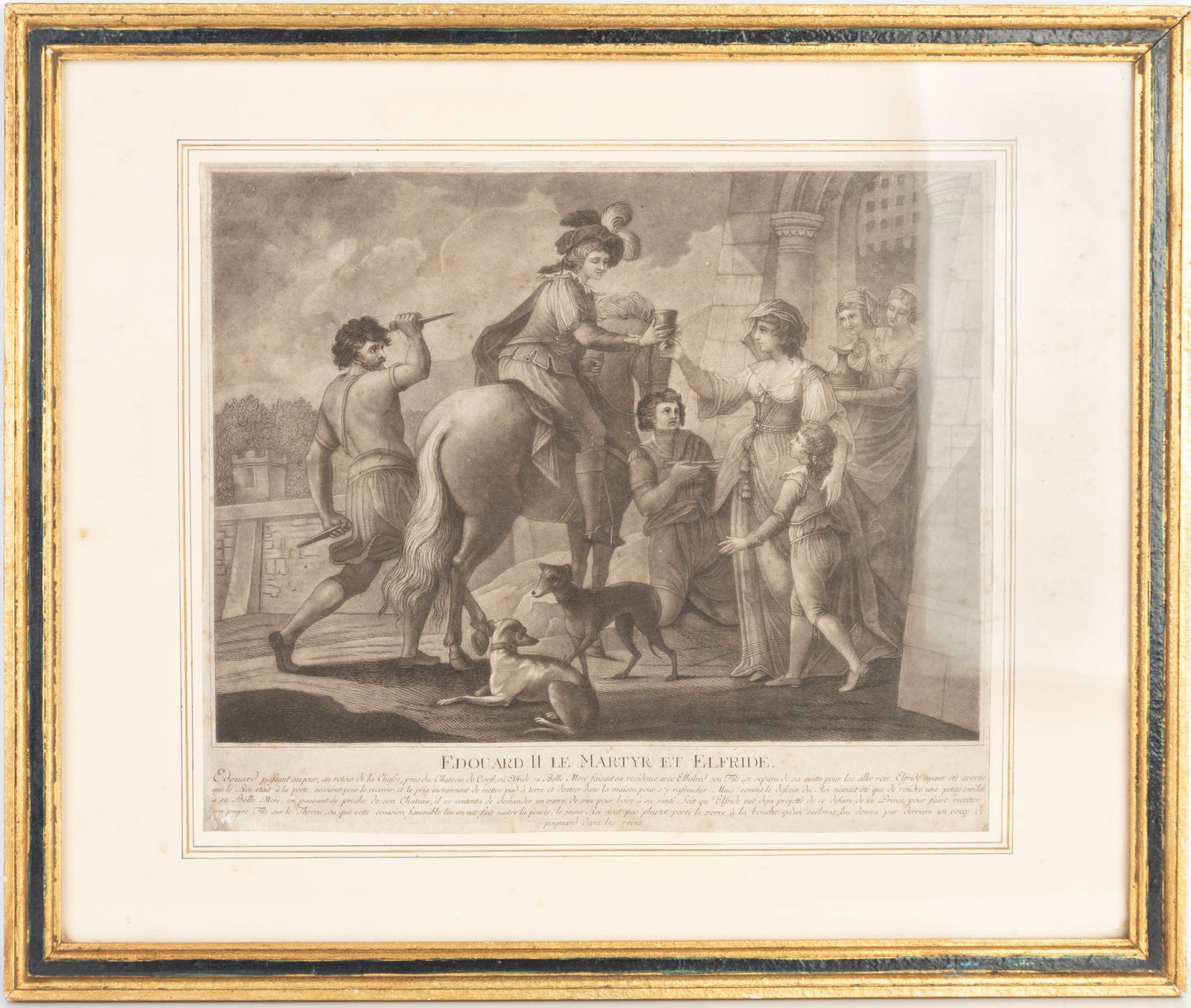 EDWARD II THE MARTYR & ELFRIDA BY FRANCESCO BARTOLOZZI FRENCH ENGRAVING: Kindly examine all photographs provided in this listing or ask for a condition report. All items offered are in generally good, pre-owned condition, unless otherwise specifically described. The item i