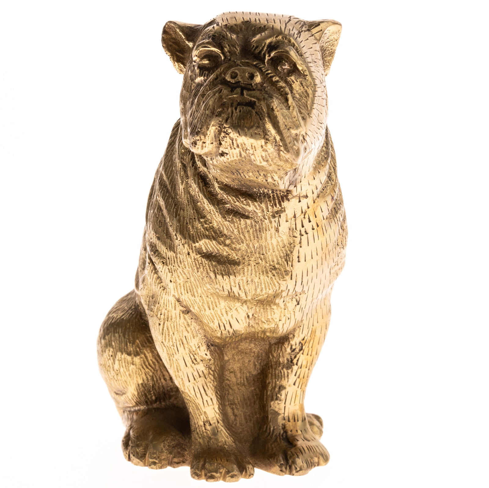 VICTORIAN BRASS BULLDOG FIGURE 19TH CENTURY (1 of 3)