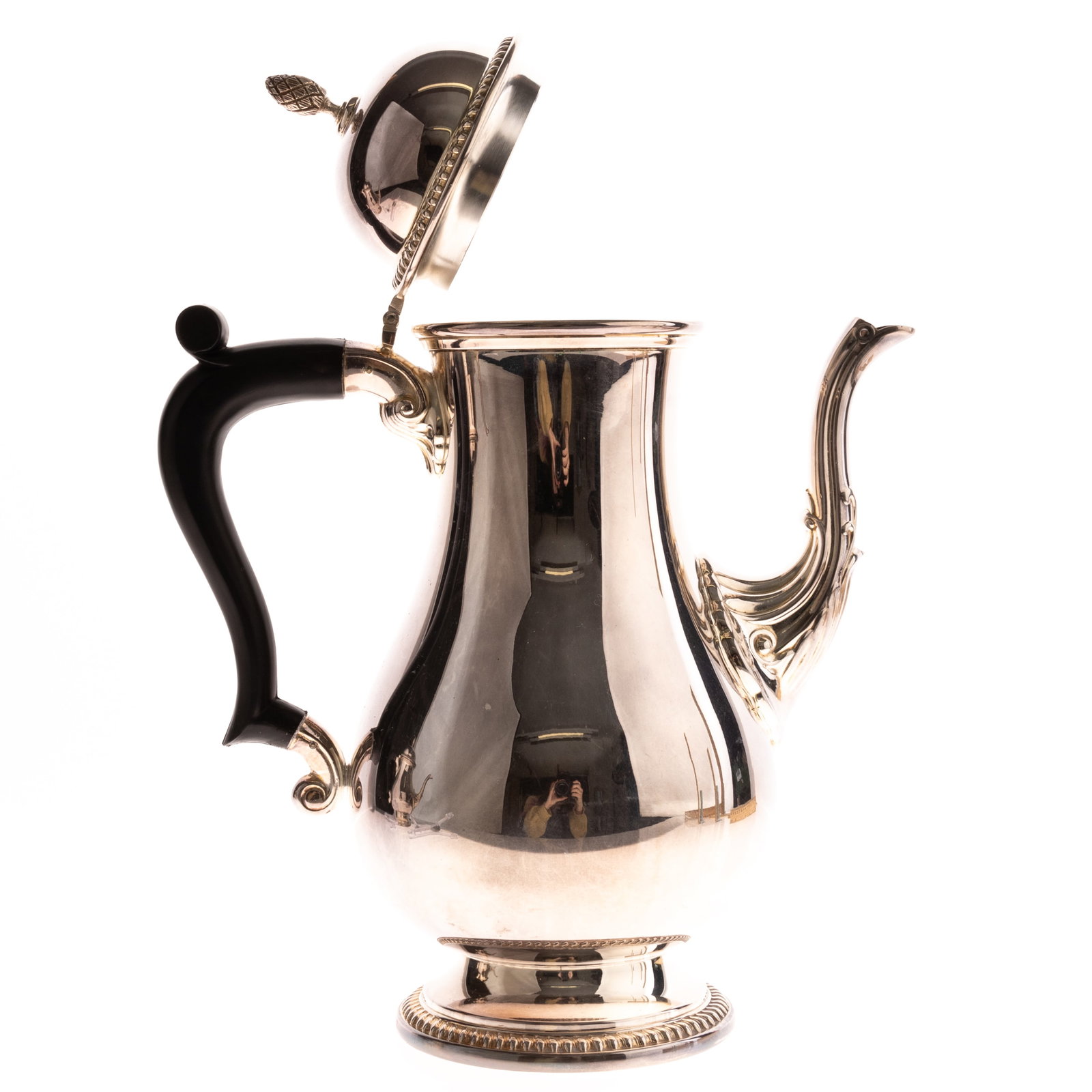 ELIZABETH II ENGLISH SILVER PLATED TEAPOT BY BARKER ELLIS (1 of 3)