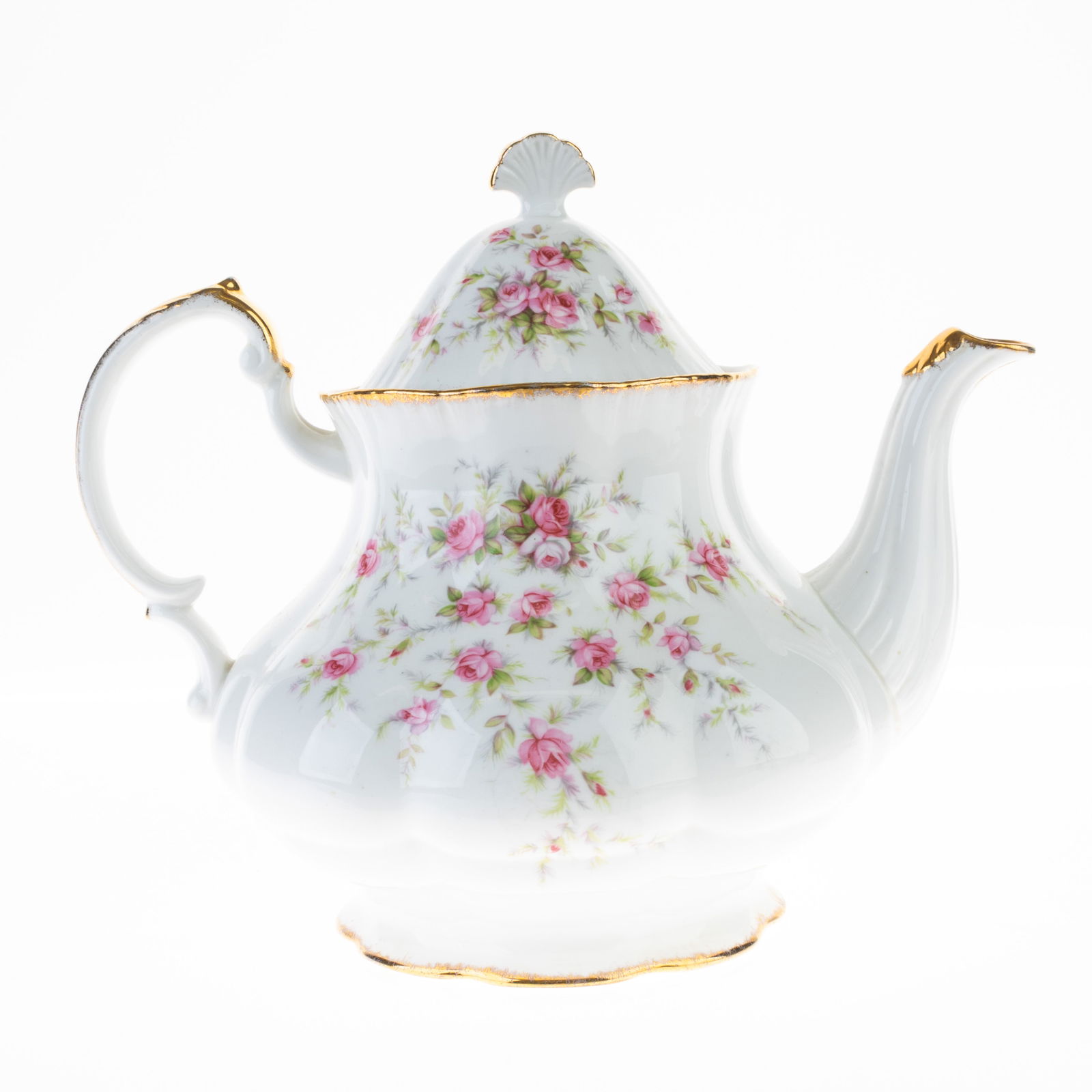 PARAGON GILT PORCELAIN CERAMIC ROSES LIDDED TEAPOT (1 of 3)