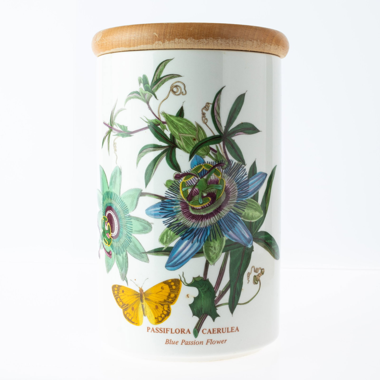 PORTMEIRION BOTANICAL THEMED CERAMIC POTTERY STONEWARE KITCHEN JAR: Kindly examine all photographs provided in this listing or ask for a condition report. All items offered are in generally good, pre-owned condition, unless otherwise specifically described, sold as se