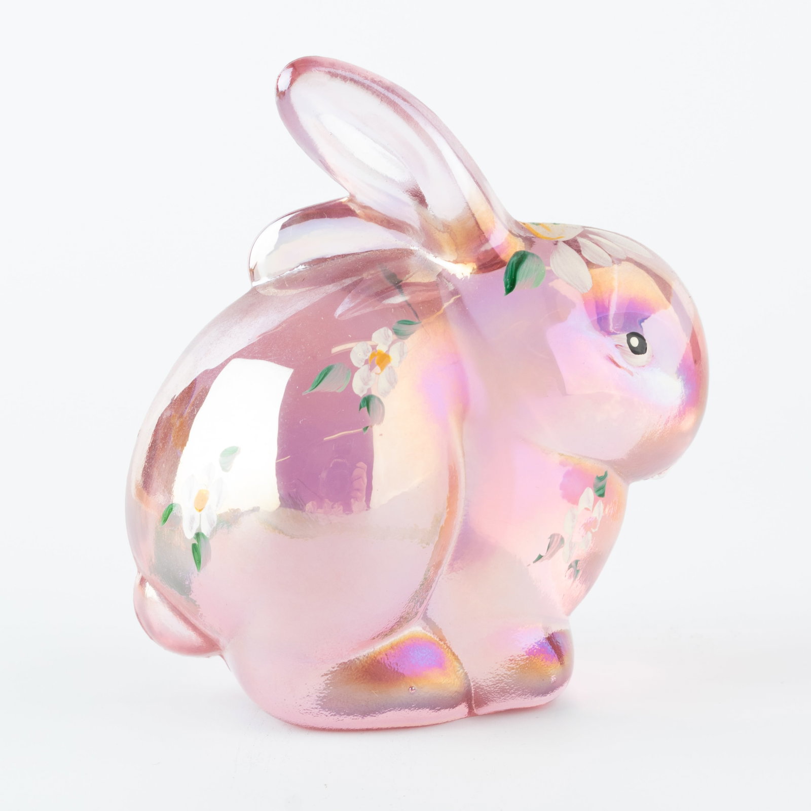 MID CENTURY HAND PAINTED STUDIO GLASS BUNNY RABBIT PAPERWEIGHT: Kindly examine all photographs provided in this listing or ask for a condition report. All items offered are in generally good, pre-owned condition, unless otherwise specifically described, sold as se