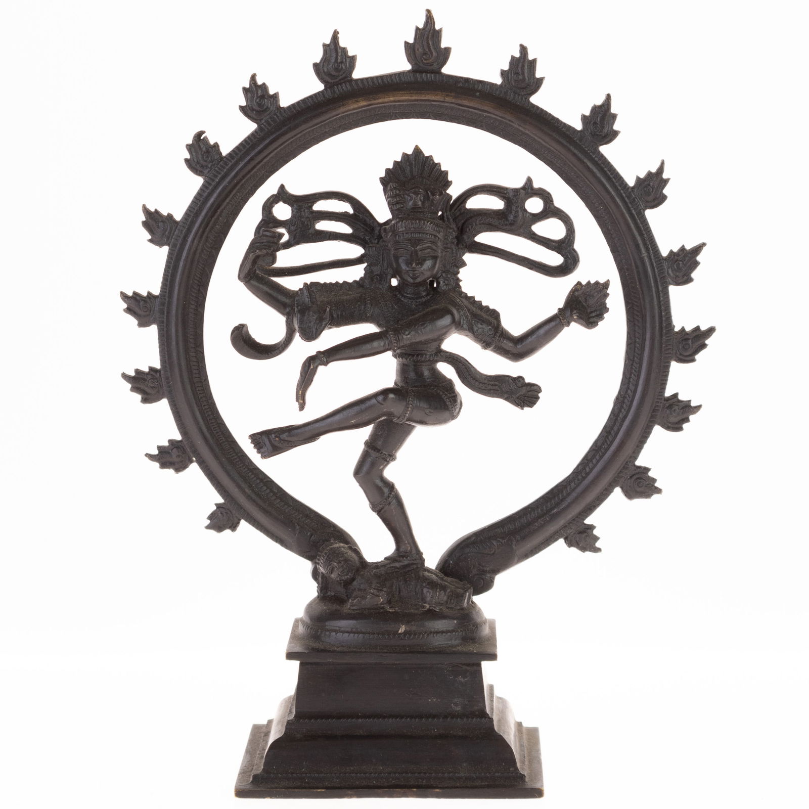 ANTIQUE BRONZE HINDU GOD NATARAJAN SHIVA SCULPTURE STATUE (1 of 5)