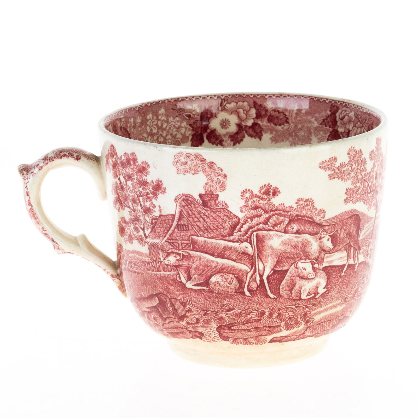 ANTIQUE ADAMS TRANSFERWARE ENGLISH SCENIC PATTERN POTTERY CUP: Kindly examine all photographs provided in this listing or ask for a condition report. All items offered are in generally good, pre-owned condition, unless otherwise specifically described. The item i