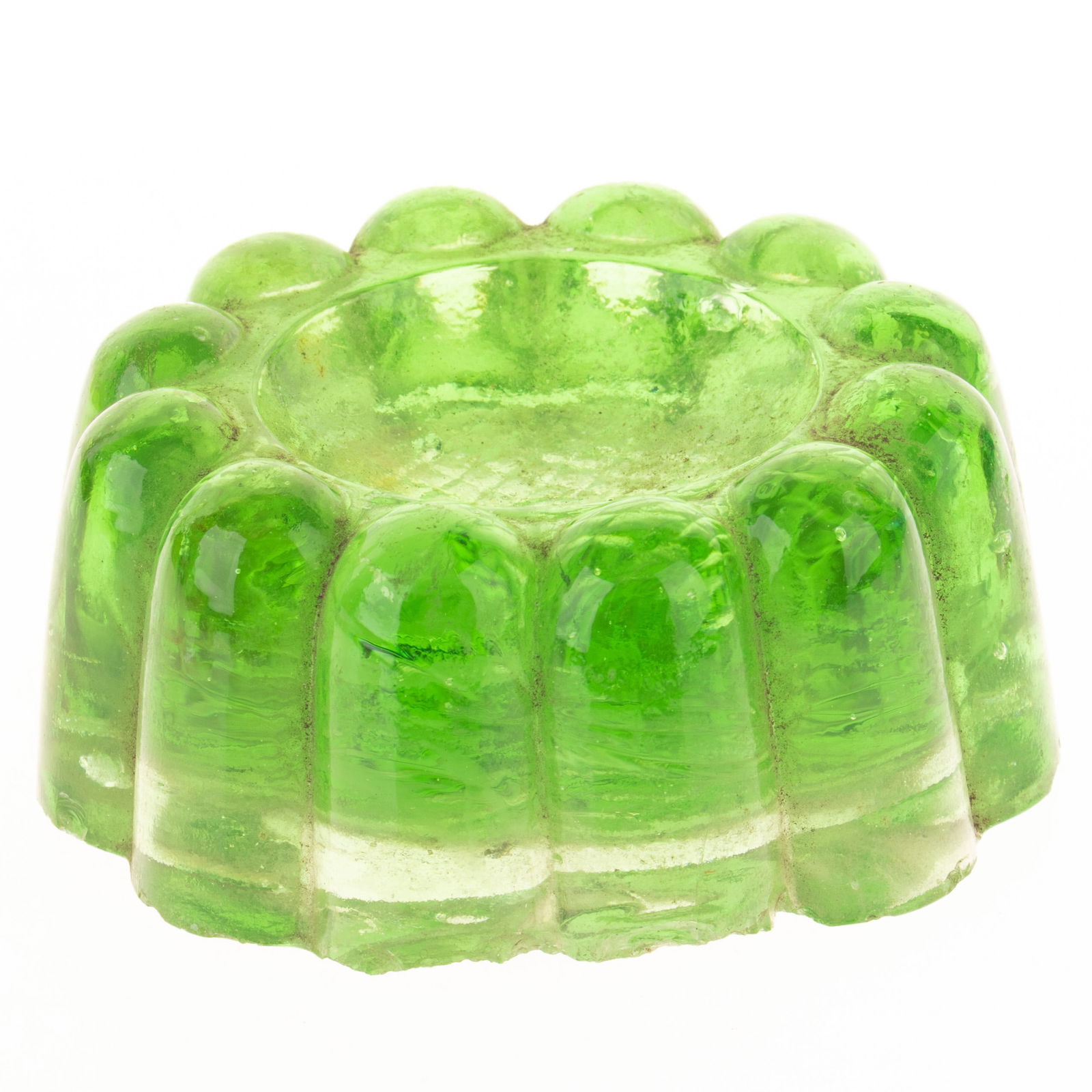 ANTIQUE VICTORIAN MOLDED URANIUM GLASS PIANO CASTOR INSULATOR FEET RISER (1 of 3)