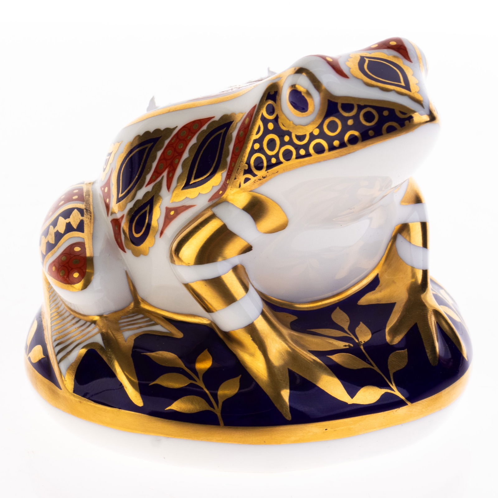ROYAL CROWN DERBY GILT PORCELAIN PAPERWEIGHT IMARI FROG FIGURE: Kindly examine all photographs provided in this listing or ask for a condition report. All items offered are in generally good, pre-owned condition, unless otherwise specifically described, sold as se