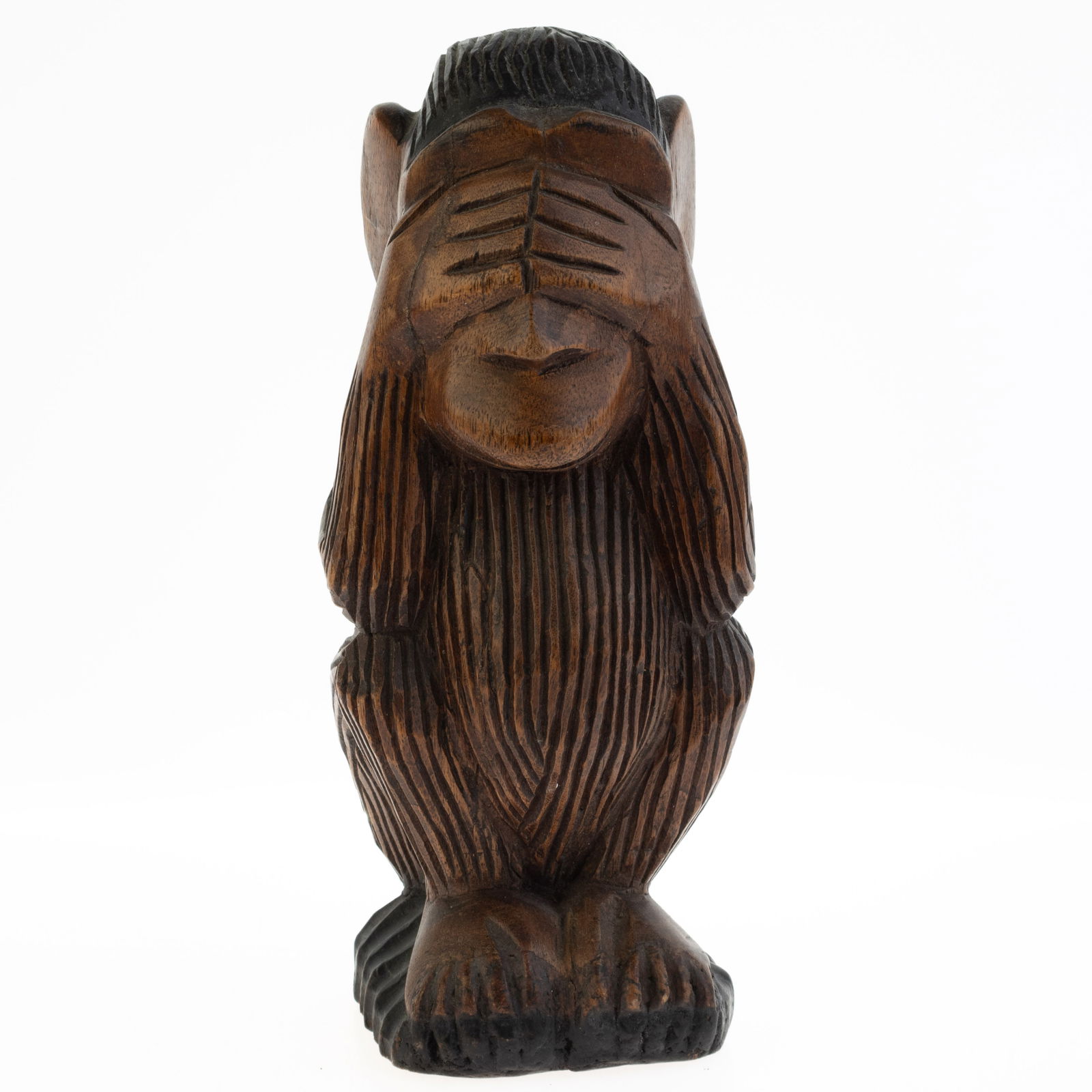 CARVED WOOD MONKEY STATUE (1 of 3)