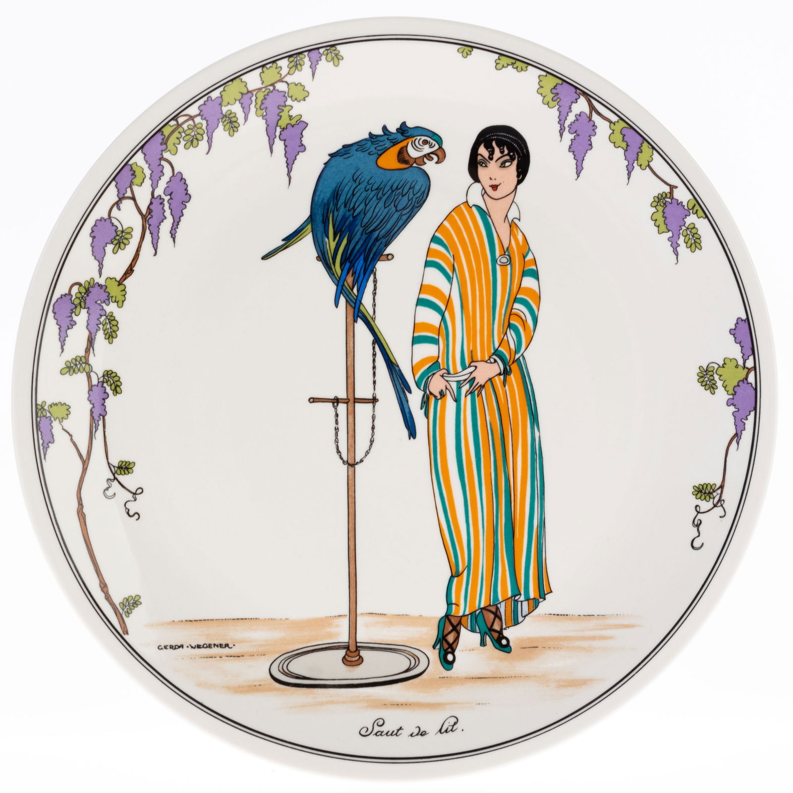 VILLEROY & BOCH ART DECO STYLE PORCELAIN CERAMIC PLATE (1 of 3)