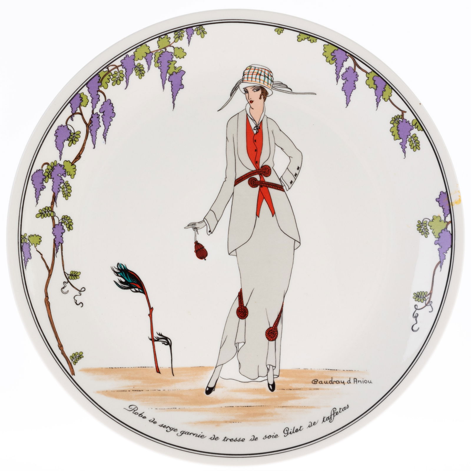 VILLEROY & BOCH ART DECO STYLE PORCELAIN CERAMIC PLATE (1 of 3)