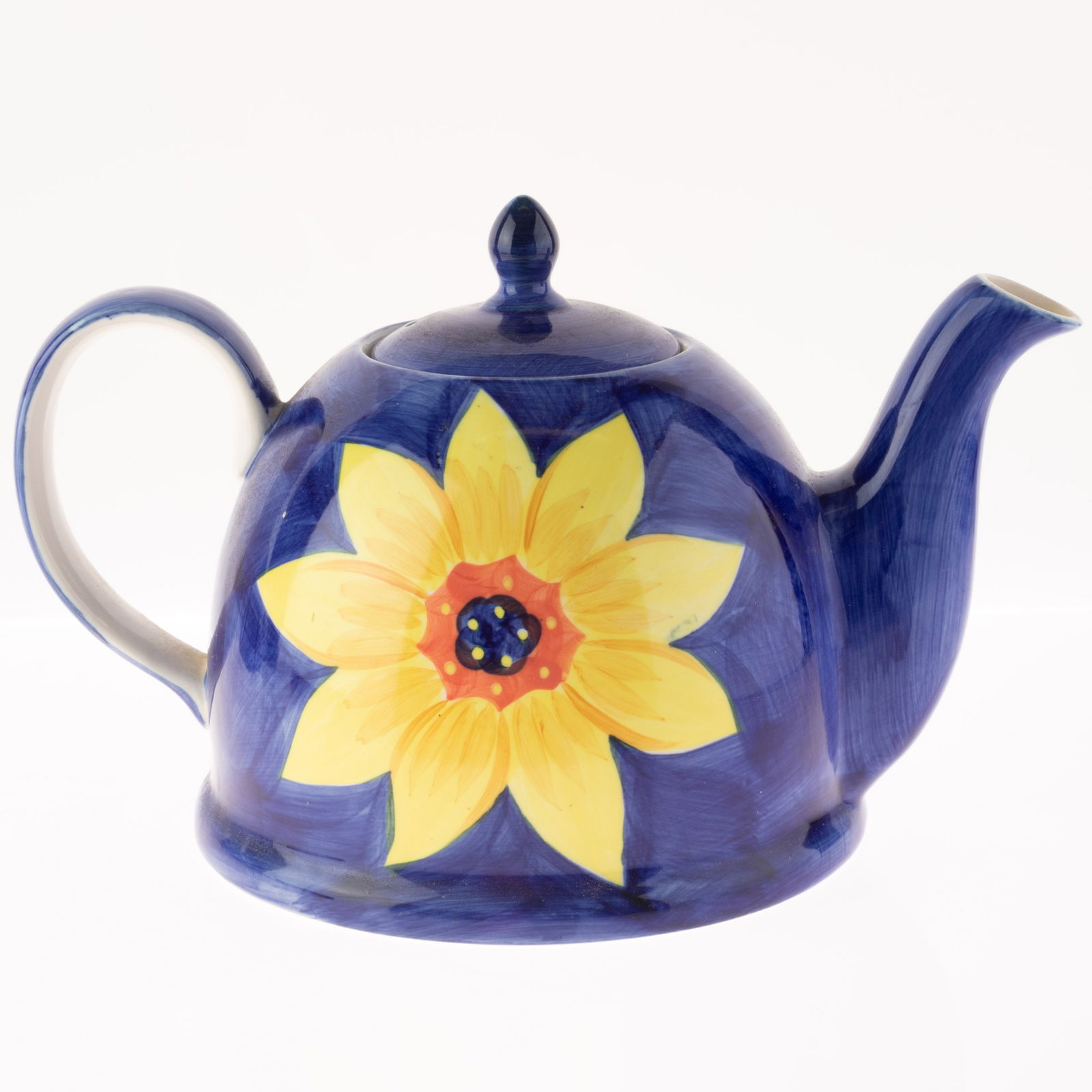 LIMITED EDITION STUDIO POTTERY CERAMIC SUNFLOWER TEAPOT (1 of 2)