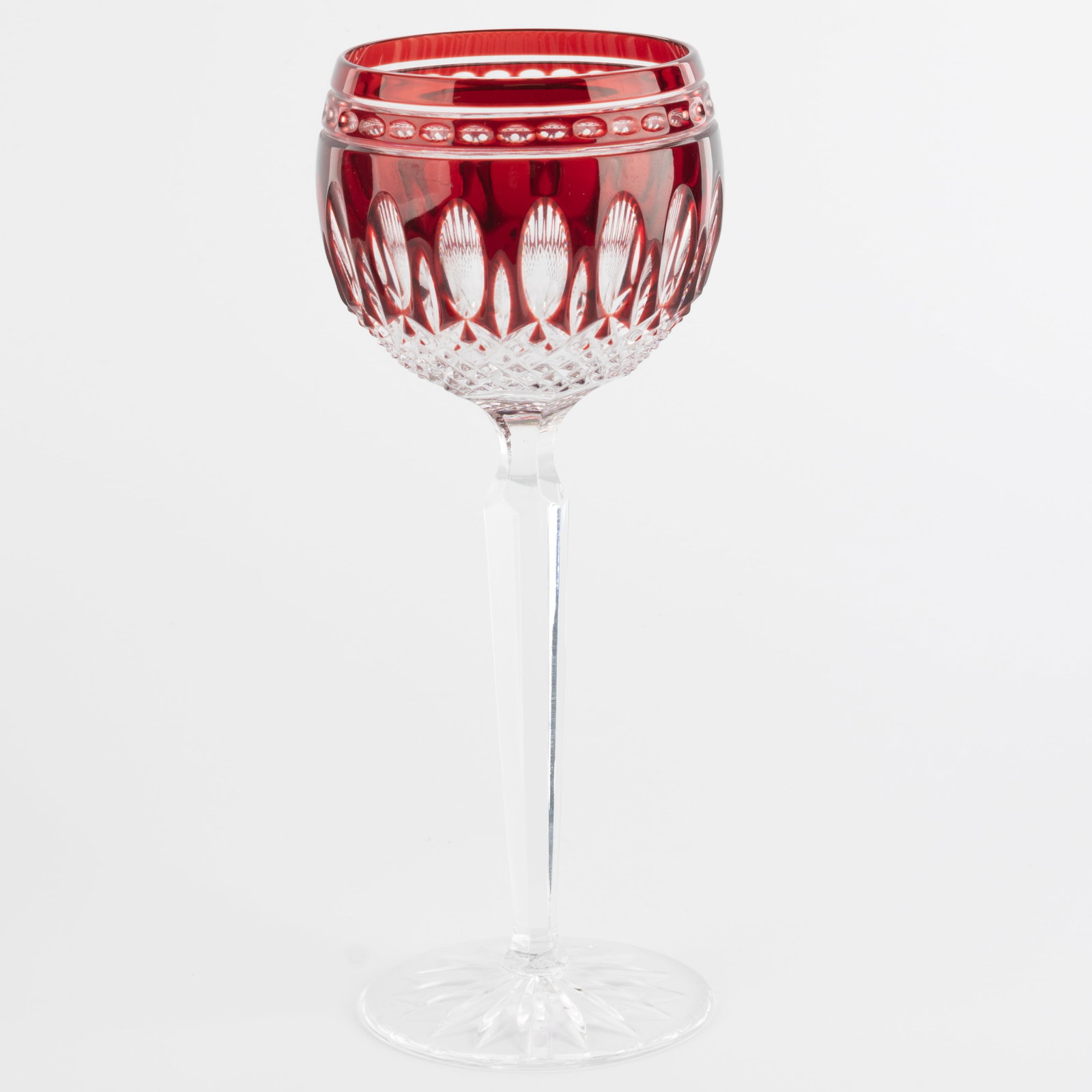 WATERFORD CRYSTAL WINE HOCK RUBY GLASS: Kindly examine all photographs provided in this listing or ask for a condition report. All items offered are in generally good, pre-owned condition, unless otherwise specifically described, sold as se