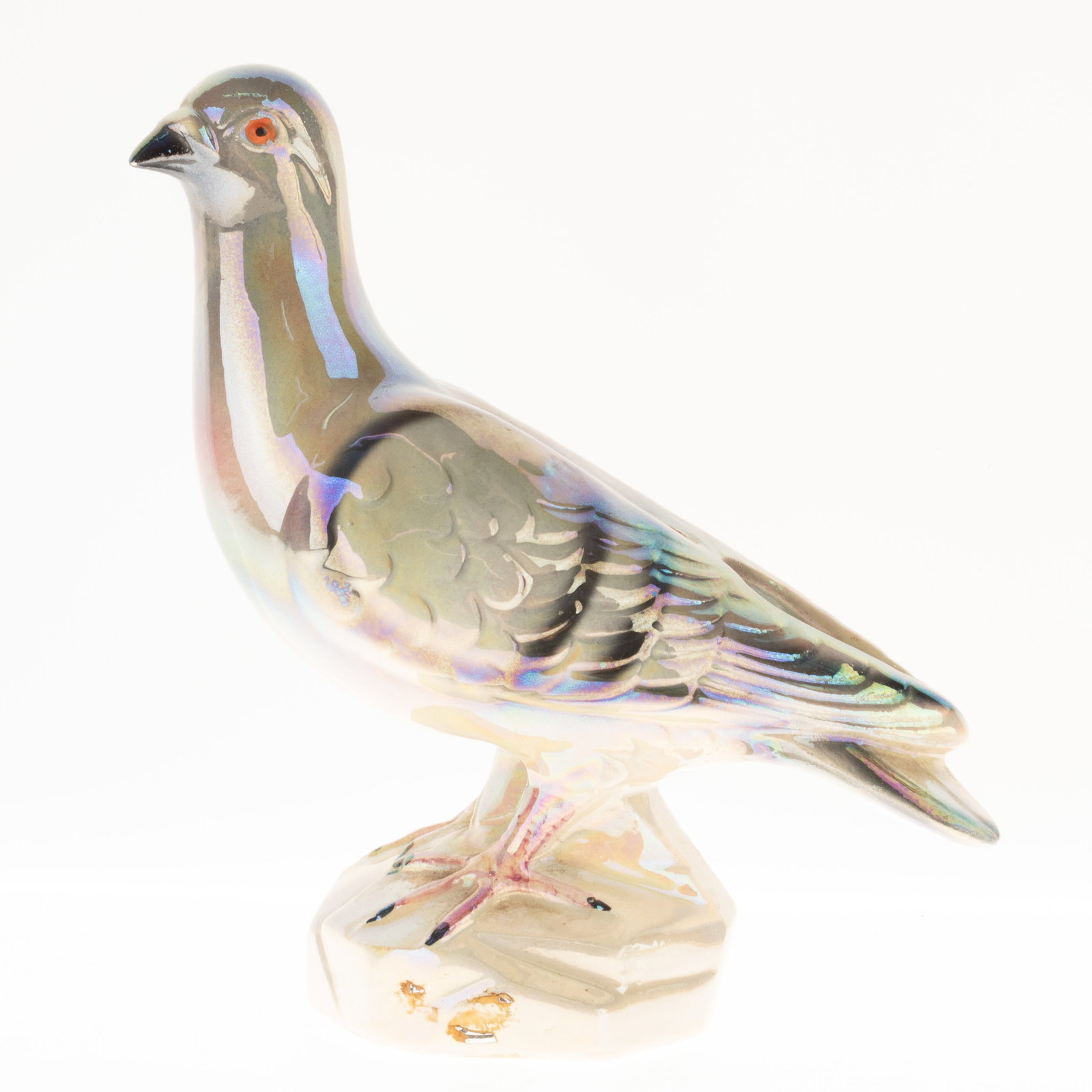 MID CENTURY DUTCH LUSTREWARE CERAMIC POTTERY PIGEON FIGURE: Kindly examine all photographs provided in this listing or ask for a condition report. All items offered are in generally good, pre-owned condition, unless otherwise specifically described, sold as se