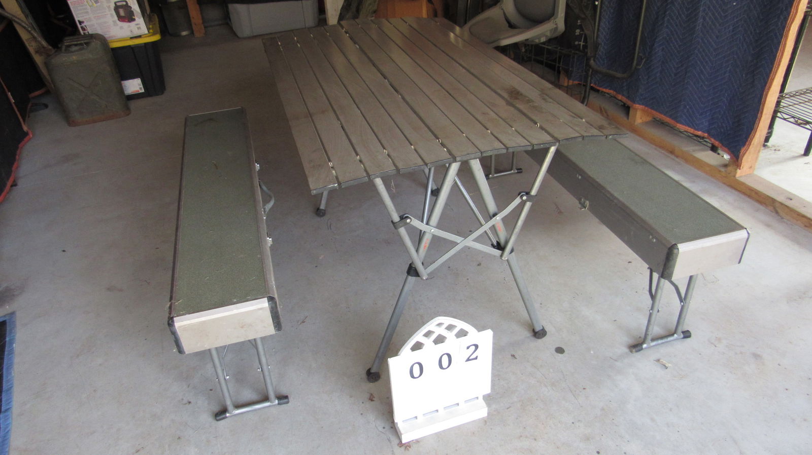 Collapasable Outdoor Picnic Table with Benches (1 of 3)