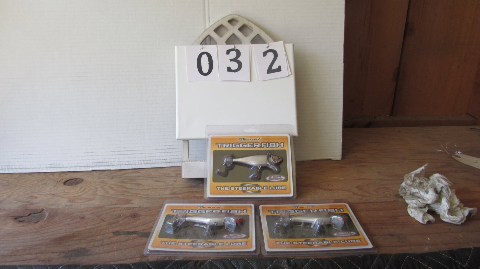 New set of 3 Think Tank Triggerfish Steering Lure: Up for auction is a Think Tank Triggerfish Lure, designed to attract a variety of fish species with its realistic action and vibrant colors. This high-quality lure is crafted for durability and effect