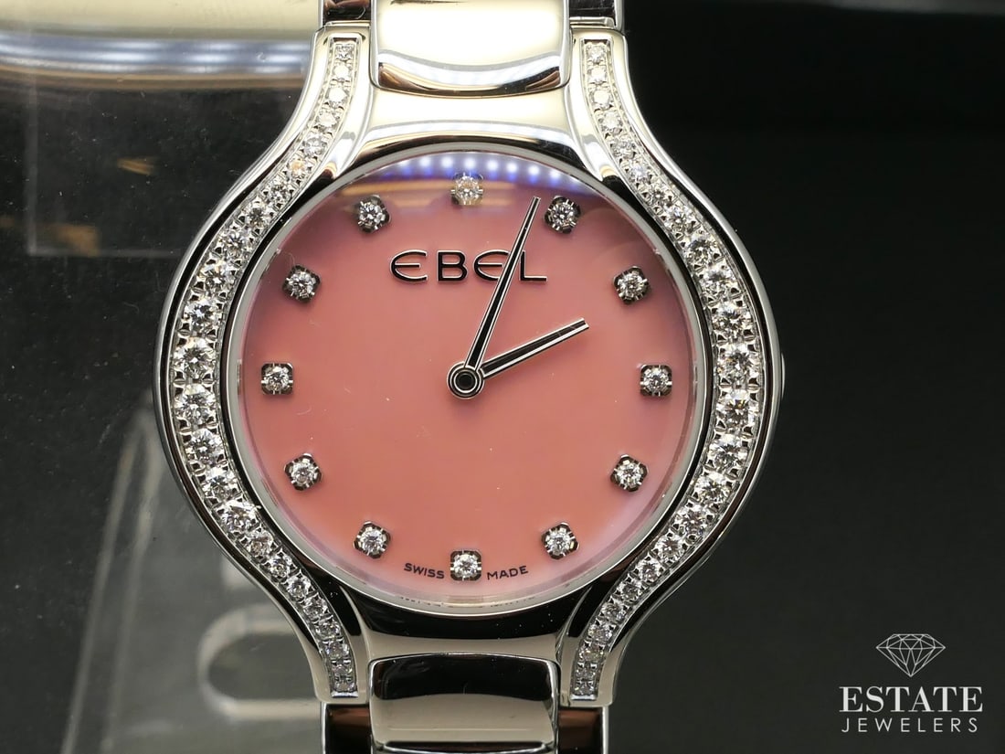 Ebel Beluga Pink MOP Dial Diamond 1215858 Stainless Steel Ladies Watch i12822 (1 of 5)