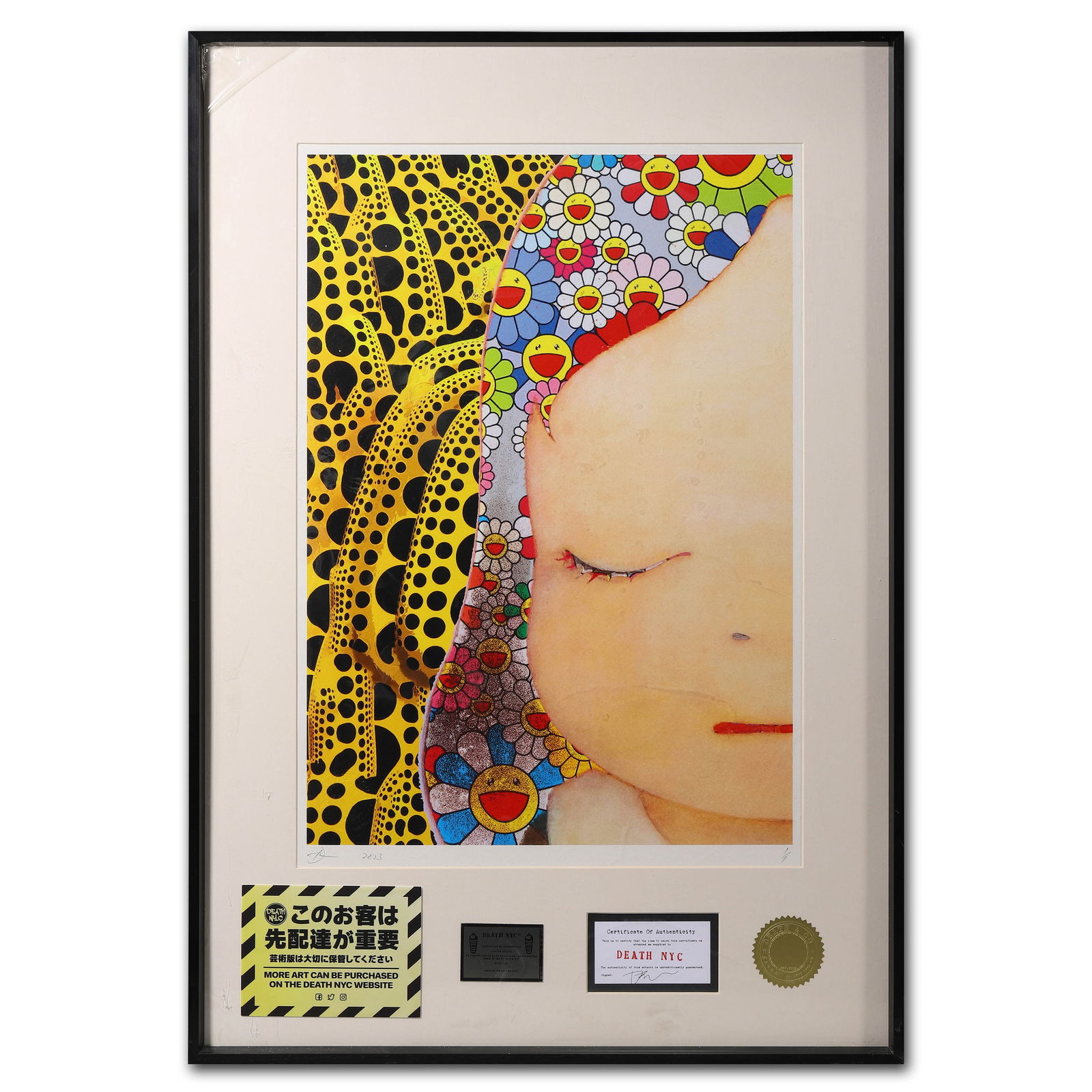 DEATH NYC, “BANANA FLOWER GIRL, 2023, SCREENPRINT ON PAPER (1 of 1)