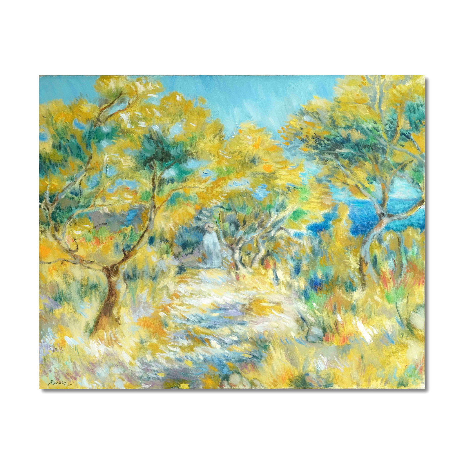 PIERRE-AUGUSTE RENOIR (1841-1919), OIL ON CANVAS: Canvas Size: 66 × 81 cm (26 × 32 in) Signed (lower left) Pierre-Auguste Renoir (1841–1919), a leading figure of French Impressionism, was renowned for his vibrant portrayal of light, color, and th