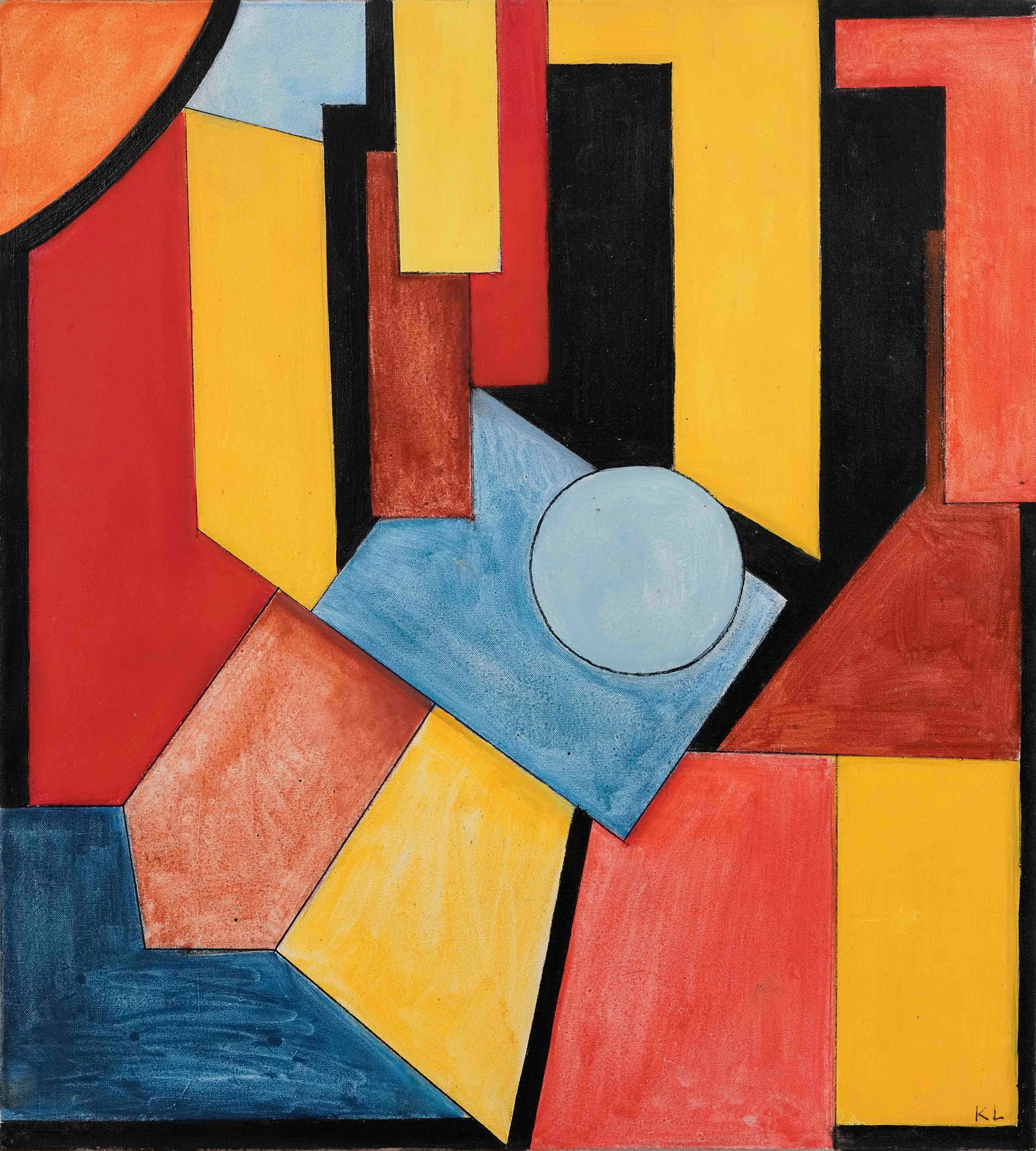 LAJOS KASSAK (1887-1967), OIL ON CANVAS (1 of 2)