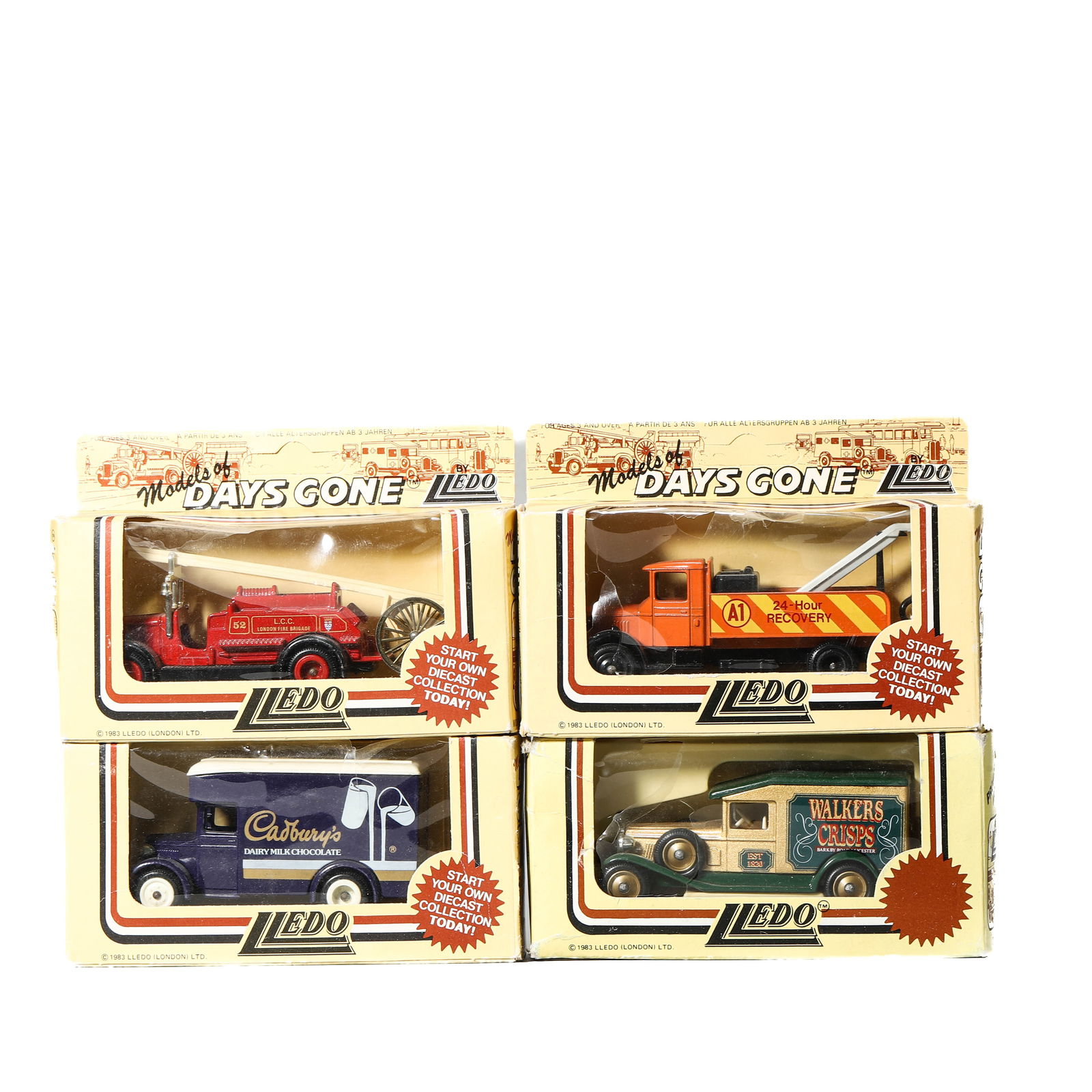 A GROUP OF FOUR LEDO "MODELS OF DAYS GONE" DIE-CAST VEHICLES (1 of 9)