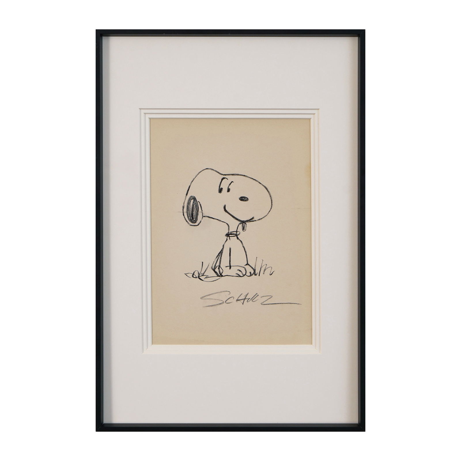 Charles M. Schulz (1922-2000), Charcoal on Paper (1 of 2)