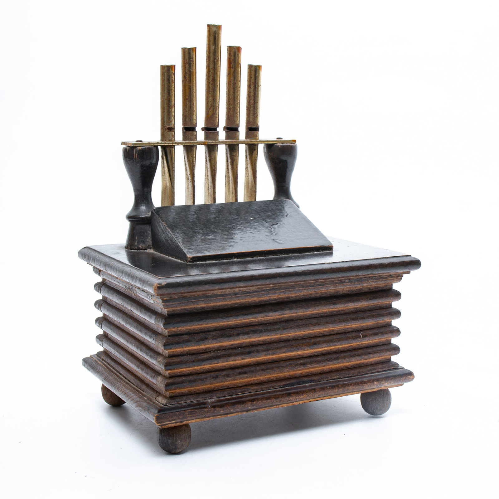 AN ITALIAN ORGAN-FORM JEWELRY BOX, 19TH CENTURY. (1 of 6)