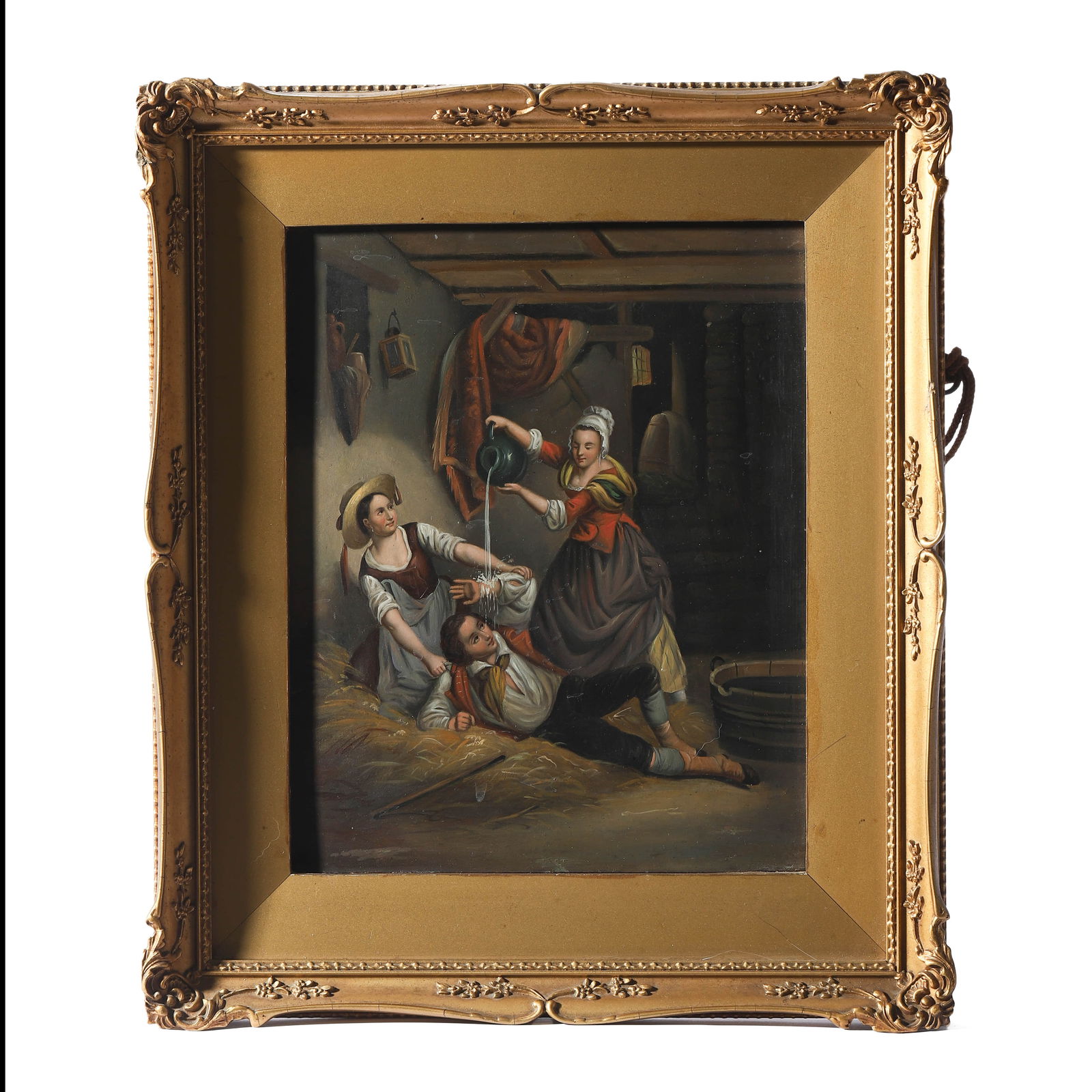 GERMAN GENRE SCENE ON COPPER PANEL, MUNICH SCHOOL, LATE 19TH CENTURY (1 of 4)