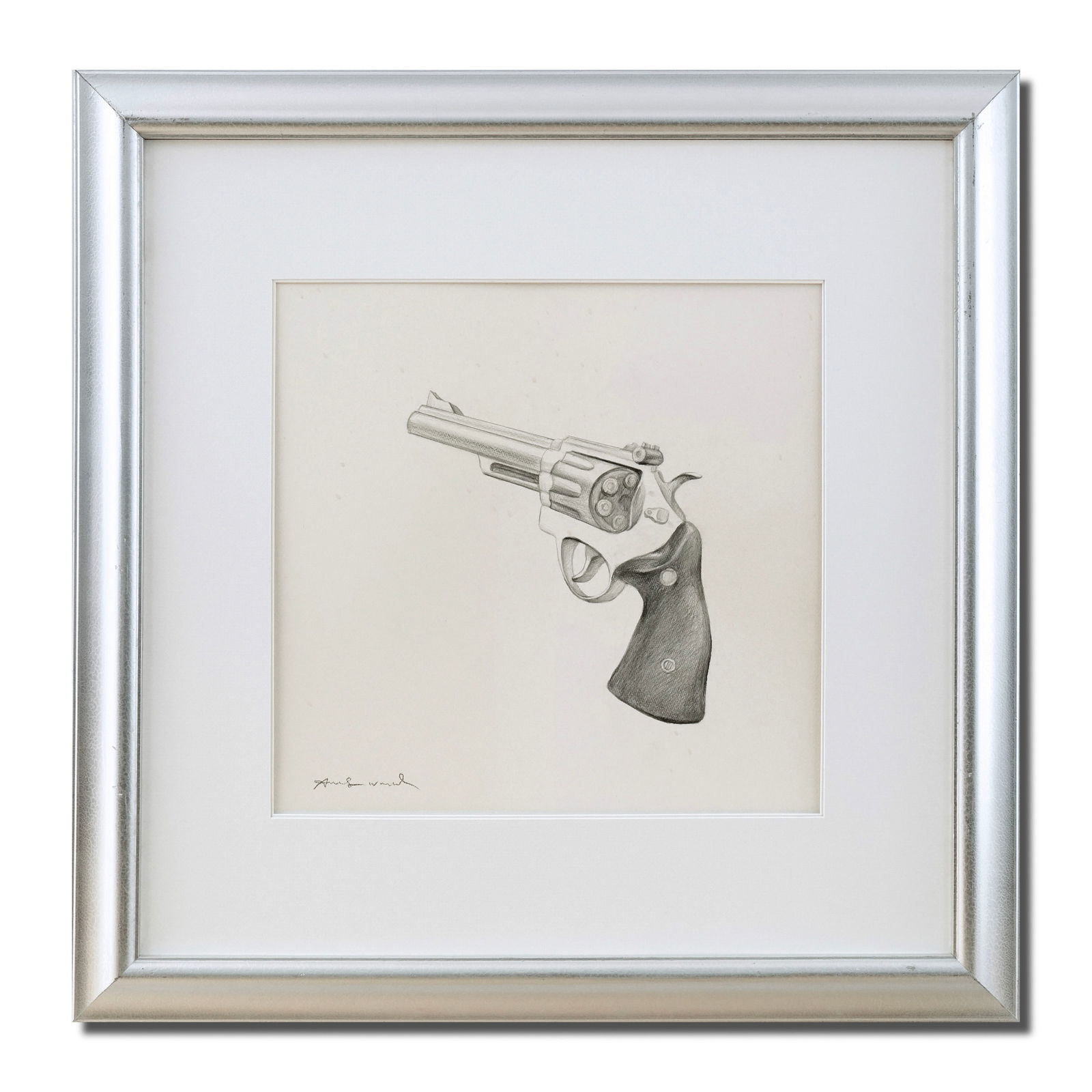 ANDY WARHOL (1928-1987), PENCIL ON PAPER: Image Dimensions: 19 1/4 x 18 7/8 in. (49 x 48 cm) Signed lower left Andy Warhol was a defining figure of 20th-century art and the leading voice of the Pop Art movement. Born in Pittsburgh in 1928, Wa