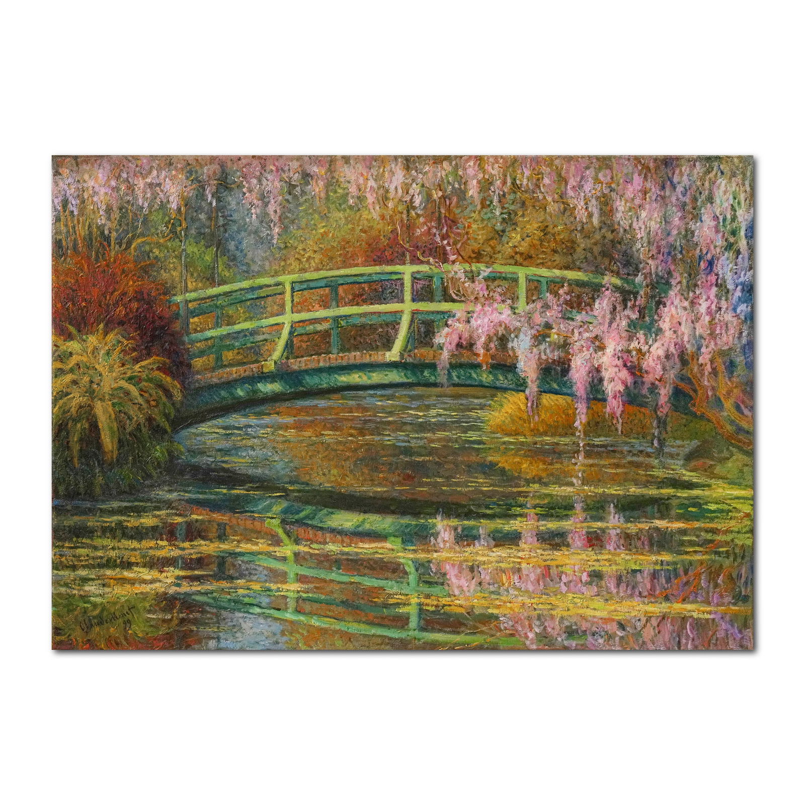 CLAUDE MONET (1840-1926), OIL ON CANVAS: Signed (lower left) This painting comes with COA. Image Dimensions: 36 3/8 x 25 3/4 in (92.5 x 65 cm) This exquisite oil painting is a compelling representation of the artist's celebrated late period,