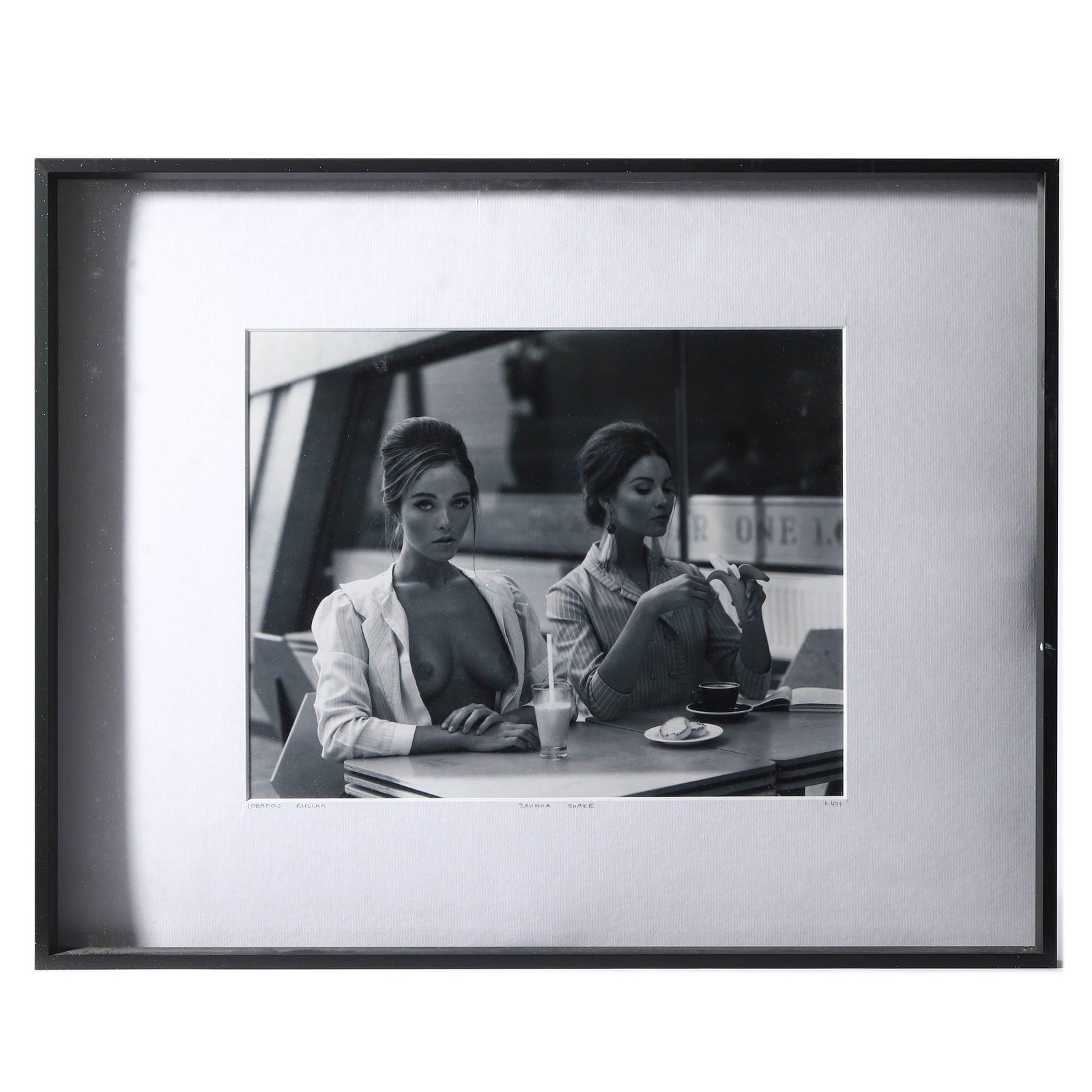 BANANA SHAKE: BANANA SHAKE Photographer: Ruslan Lobanov Signature: Hand-signed “LOBANOV RUSLAN” and titled “BANANA SHAKE” in pencil on the mount Medium: Original gelatin silver print, limited editio