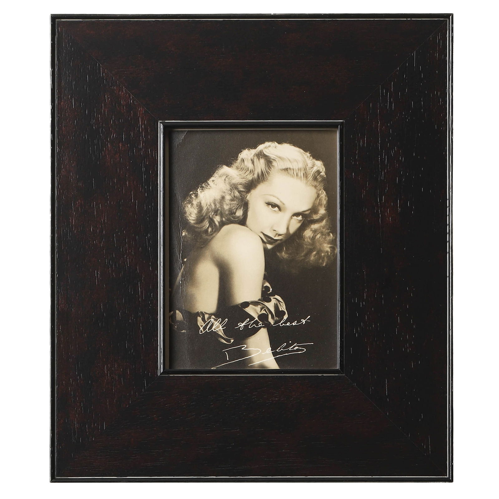 BETTY GRABLE GELATIN SILVER PRINT WITH PRINTED SIGNATURE (1 of 2)