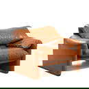 AN ITALIAN MODERN LEATHER ARMCHAIR, LATE 20TH CENTURY