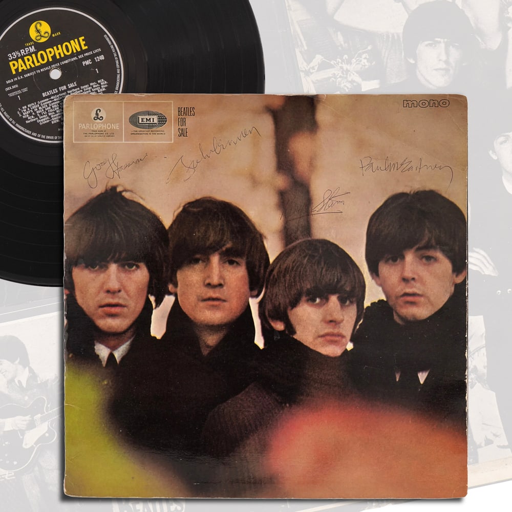 THE BEATLES FULLY SIGNED "BEATLES FOR SALE" MONO LP COVER (1964, PARLOPHONE) (1 of 7)