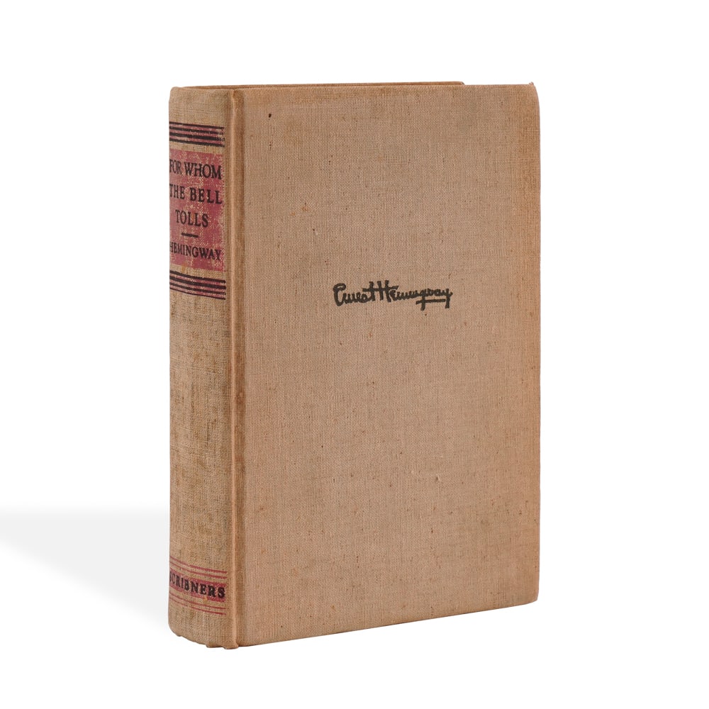 ERNEST HEMINGWAY SIGNED FIRST EDITION OF "FOR WHOM THE BELL TOLLS" (1 of 5)