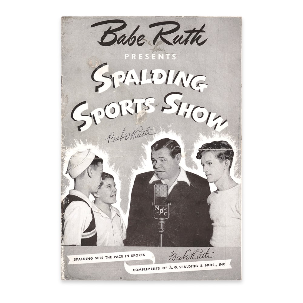 BABE RUTH SIGNED "SPALDING SPORTS SHOW" BOOKLET (1 of 3)
