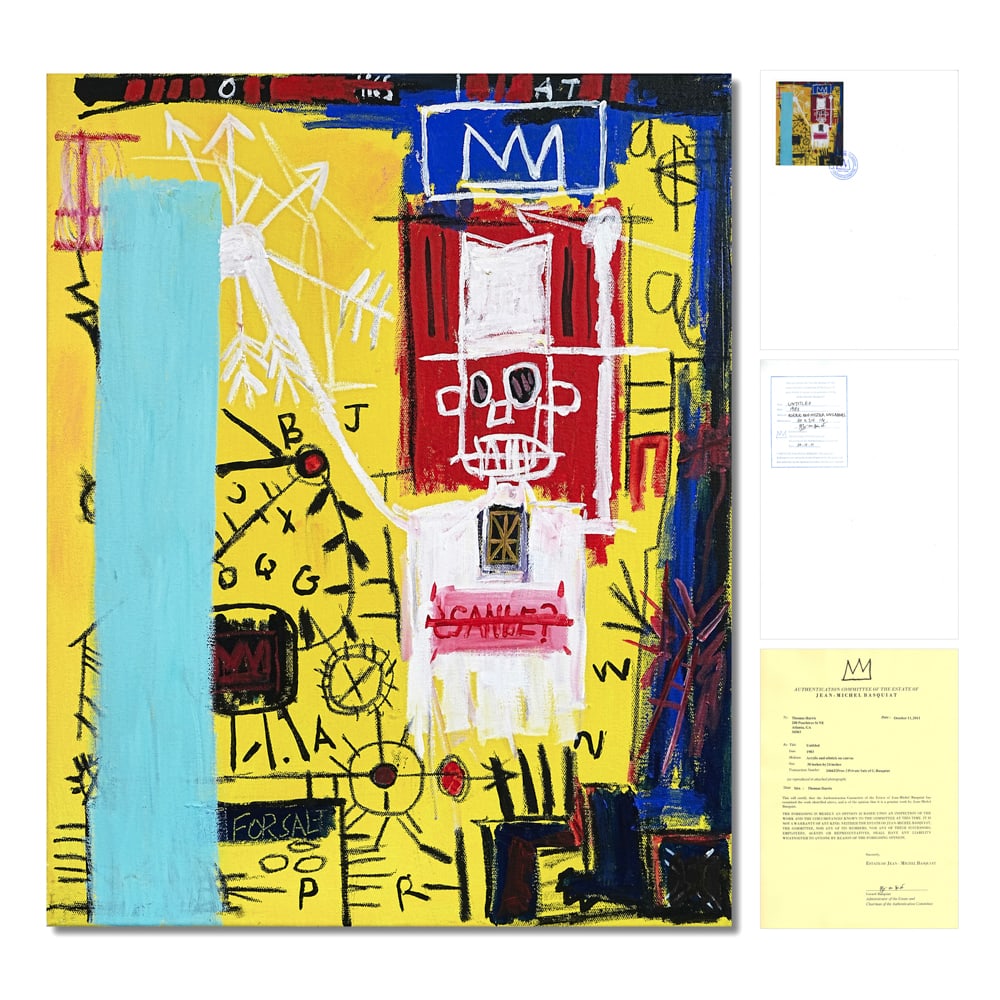 JEAN-MICHEL BASQUIAT (1960-1988), ACRYLIC AND OILSTICK ON CANVAS (1 of 2)