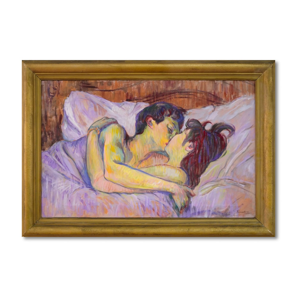 HENRI TOULOUSE LAUTREC (1864-1901), OIL ON CANVAS: Signed (lower right) Image Dimensions: 90.2 x 59.7 cm (35 1/2 in x 23 1/2 in) This painting comes with COA. Henri de Toulouse-Lautrec (1864-1901) was one of the most significant artists of the late 19