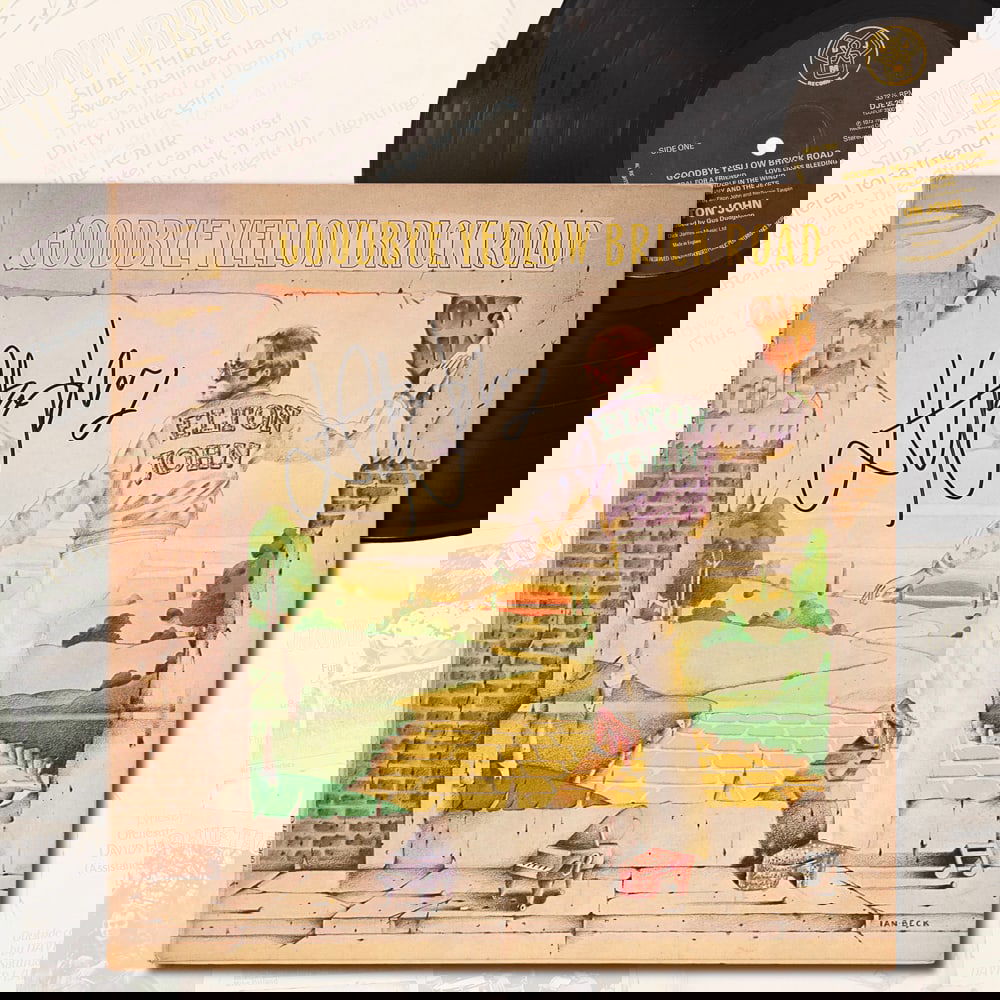 ELTON JOHN SIGNED "GOODBYE YELLOW BRICK ROAD" VINYL RECORD (1 of 9)