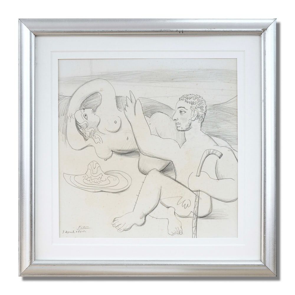 PABLO PICASSO (1881-1973), PENCIL ON PAPER (1 of 2)