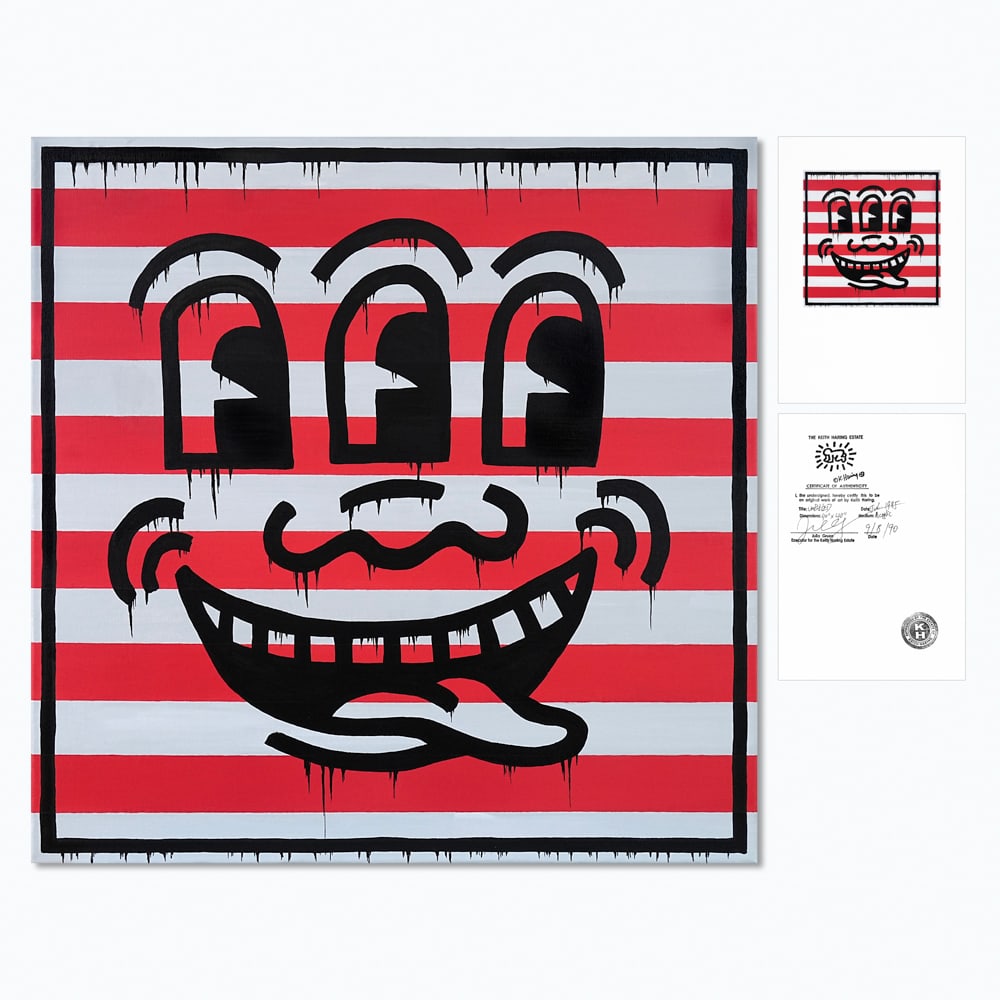 KEITH HARING (1958 - 1990), ACRYLIC ON CANVAS (1 of 2)