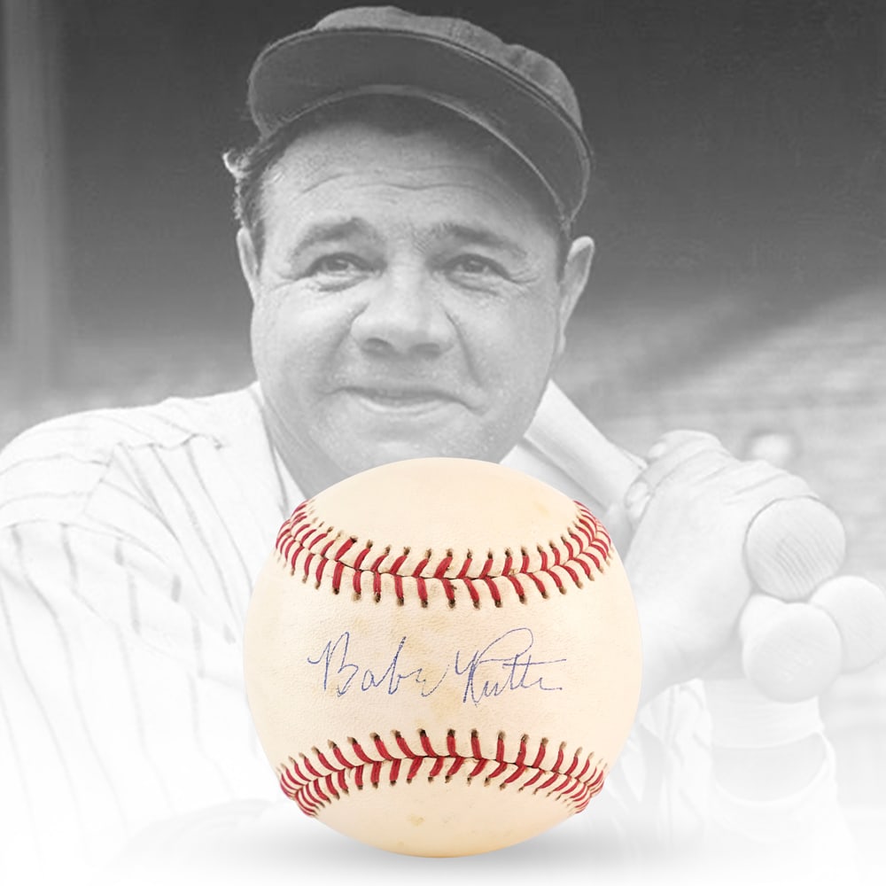 BABE RUTH SIGNED BASEBALL (1 of 3)