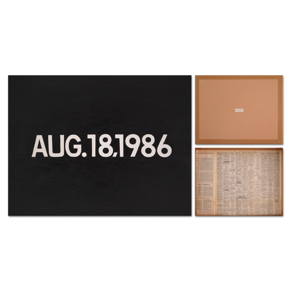 ON KAWARA (1932-2014), LIQUITEX ON CANVAS (1 of 2)