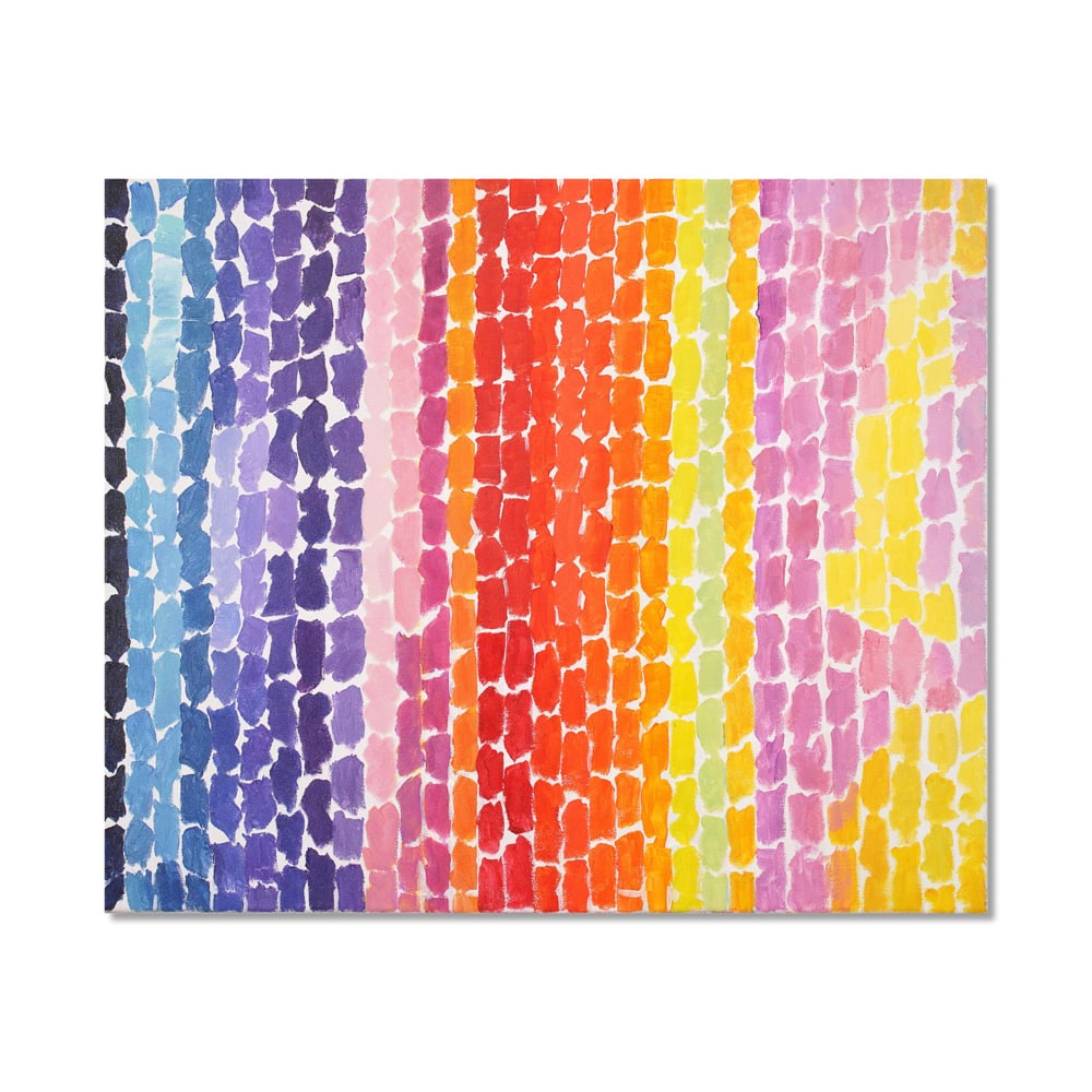 ALMA WOODSEY THOMAS (1891-1978), ACRYLIC ON CANVAS: Signed (verso) Image Dimensions: 29 7/8 x 25 7/8 in (76 x 91 cm) This painting comes with COA. Alma Woodsey Thomas holds a singular place in postwar American art as an artist who arrived at full artis