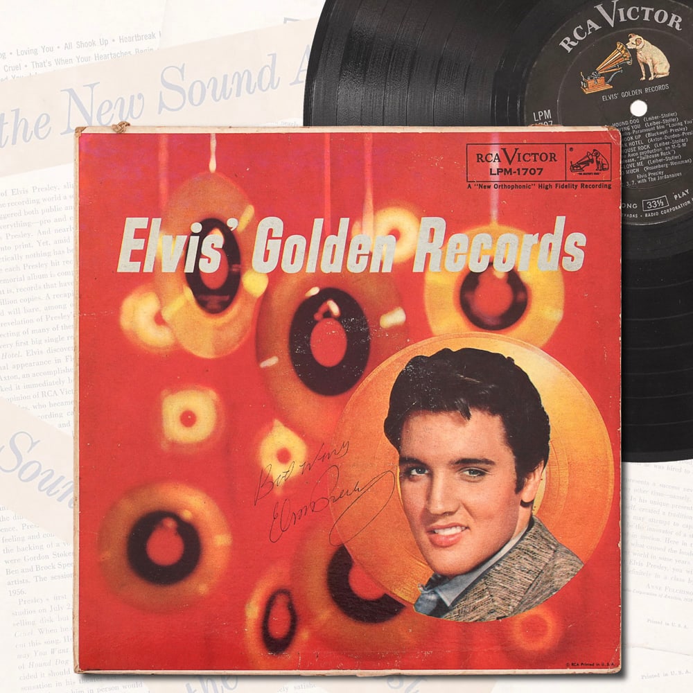 ELVIS PRESLEY SIGNED ELVIS' GOLDEN RECORDS LP (1 of 6)