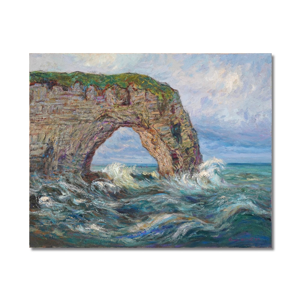 CLAUDE MONET (1840-1926), OIL ON CANVAS: Signed (lower right) Image Dimensions: 25 5/8 x 31 7/8 in (65 x 81 cm) This painting comes with COA. Claude Monet stands as a central figure in the development of Impressionism, whose lifelong pursuit