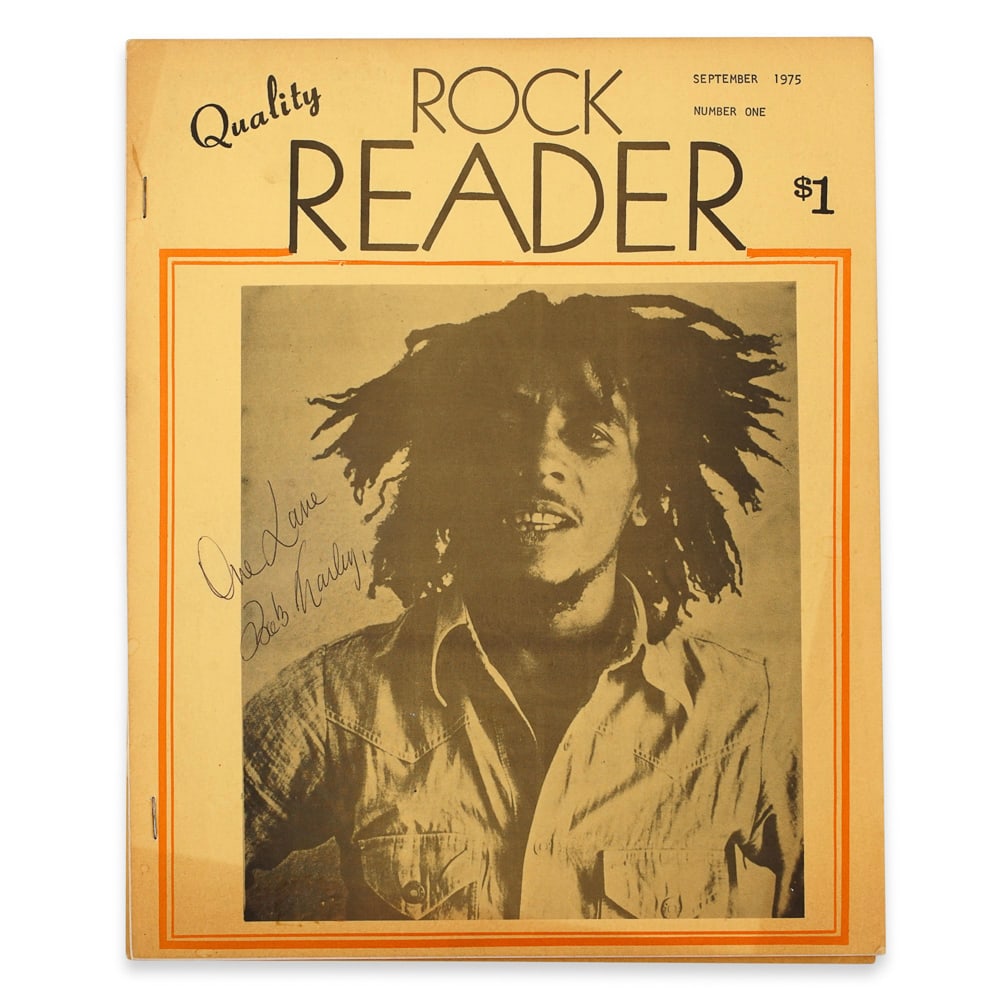 BOB MARLEY SIGNED ROCK READER MAGAZINE (SEPTEMBER 1975) (1 of 3)
