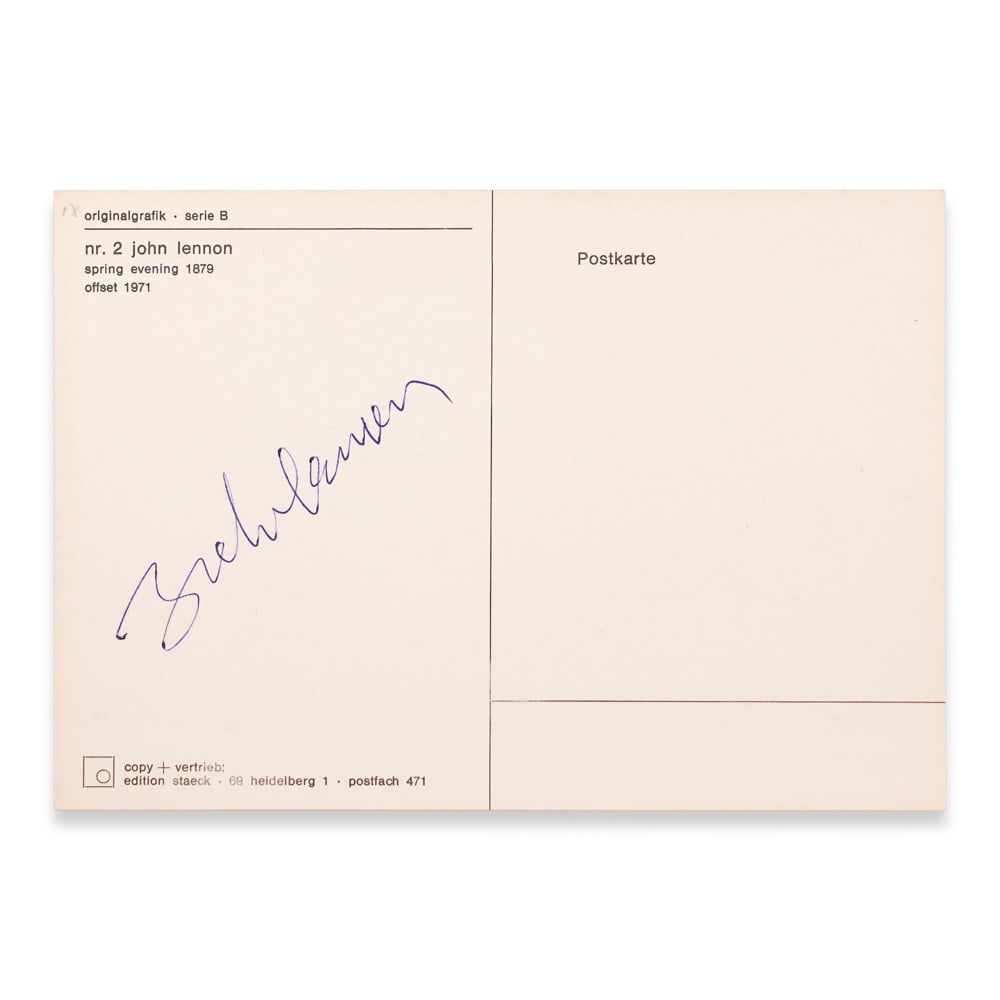 JOHN LENNON SIGNED POSTCARD - 2