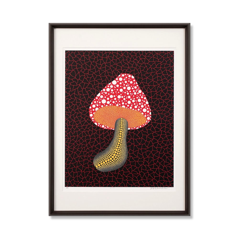 YAYOI KUSAMA (B.1929), SILKSCREEN PRINT: Signed (lower right) Image Dimensions: 25 5/8 x 20 1/8 in (65 x 51 cm) Framed Dimensions: 34 5/8 x 25 1/4 in (88 x 64 cm) Yayoi Kusama (b. 1929) stands as one of the most iconic and influential