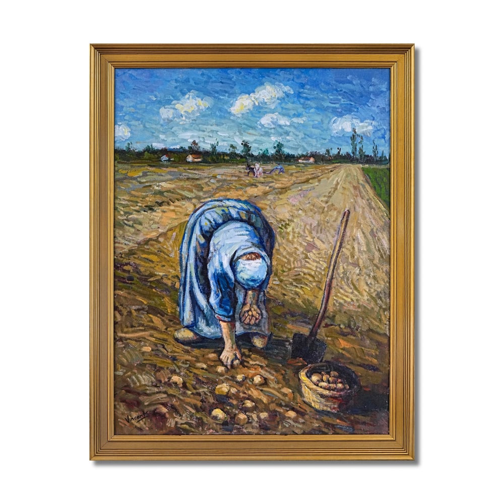 VINCENT VAN GOGH (1853-1890), OIL ON CANVAS: Signed (lower left) Image Dimensions: 32 x 24 in (81.5 x 61 cm) Framed Dimensions: 35 5/8 x 27 3/8 in (90.5 x 69.5 cm) This painting comes with COA. Vincent van Gogh stands as one of the most influent