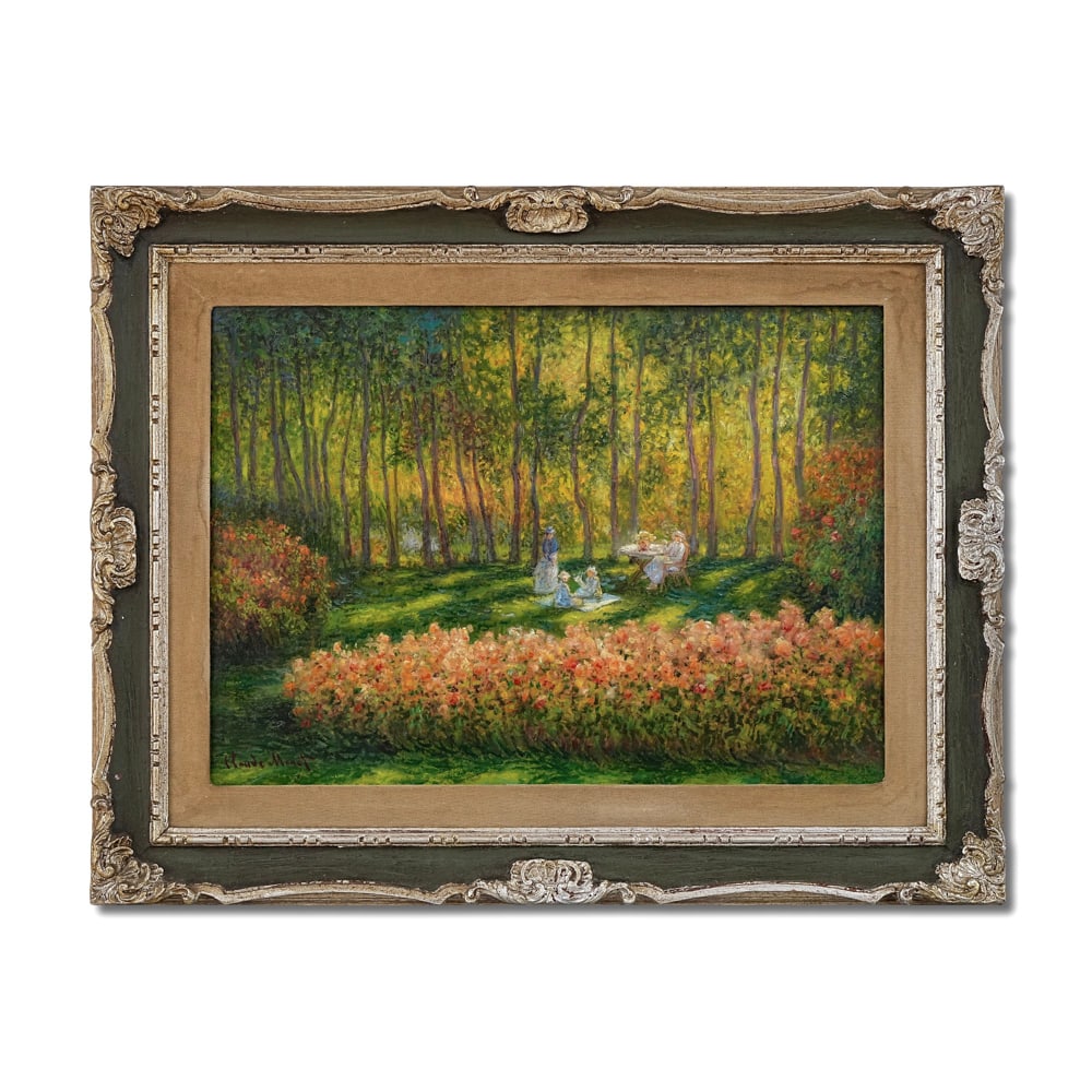 CLAUDE MONET (1840-1926), OIL ON CANVAS: Signed (lower left) Image Dimensions: 19 3/4 x 27 1/2 in (50 x 70 cm) Framed Dimensions: 37 x 29 1/8 in (94 x 74 cm) This painting comes with COA. Claude Monet is widely regarded as the